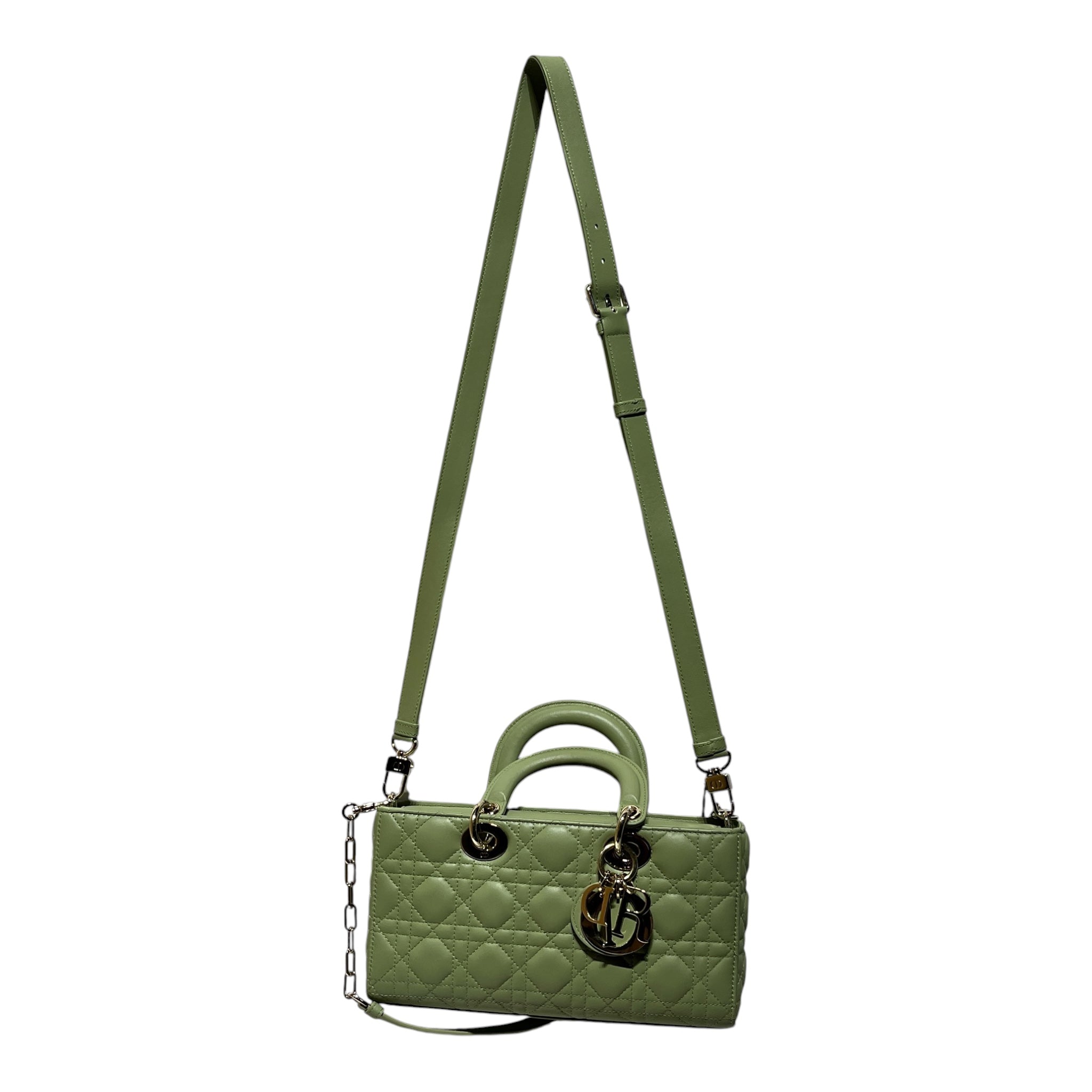 Christian Dior/Clutch Bag/GRN/SAGE MEDIUM CANNAGE view 1