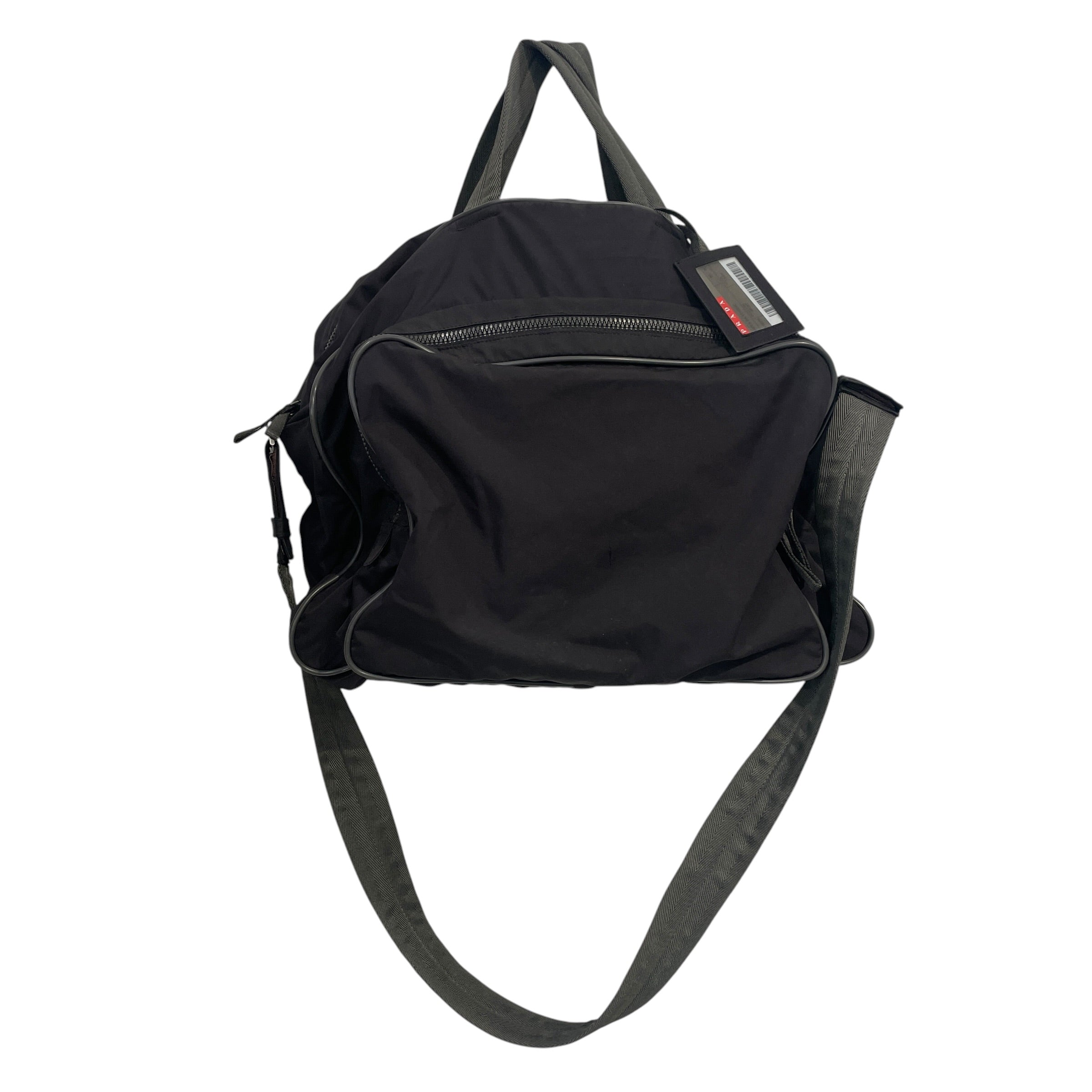 PRADA/Cross Body Bag/Nylon/BLK/Green Crossbody Strap view 1