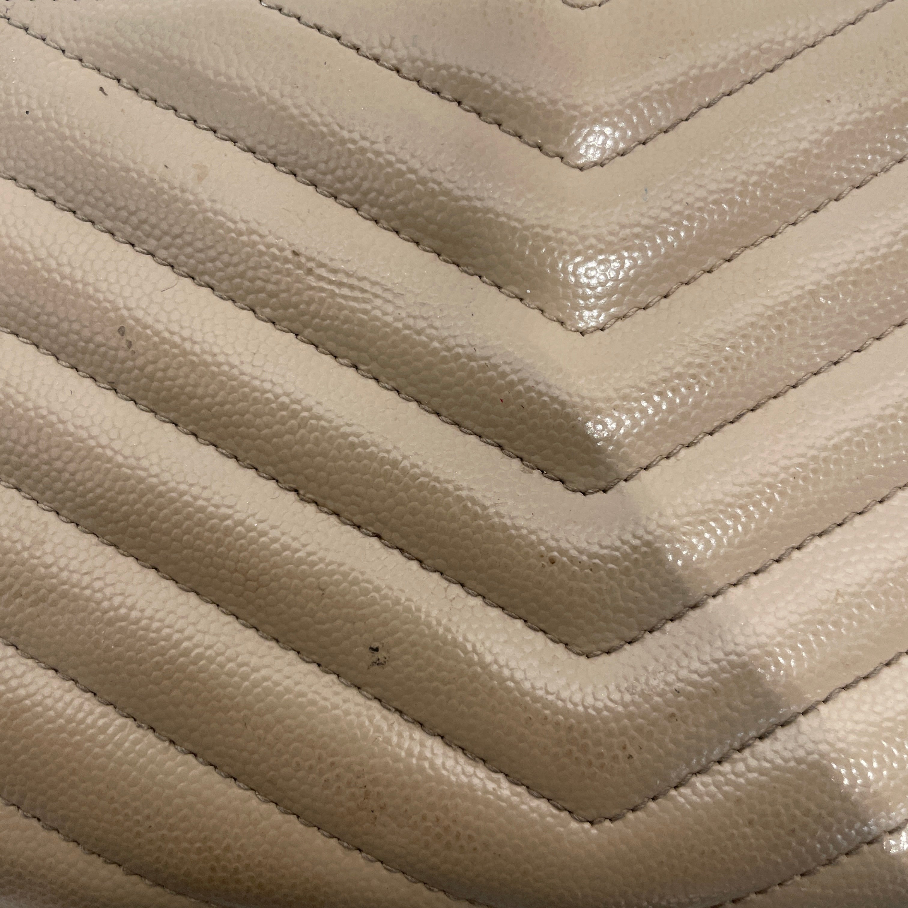 SAINT LAURENT/Long Wallet/Leather/BEG/GRAIN DE POUDRE view 7