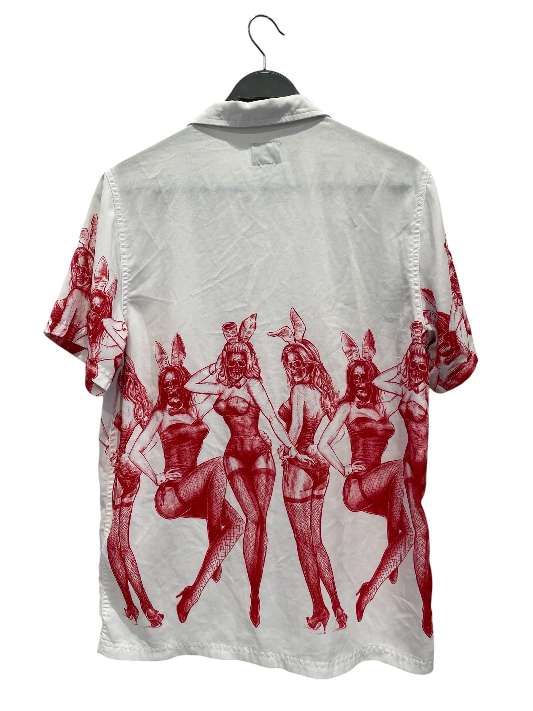 FUCT/SS Shirt/M/Polyester/WHT/All Over Print/DEATH BUNNY ALOHA view 2