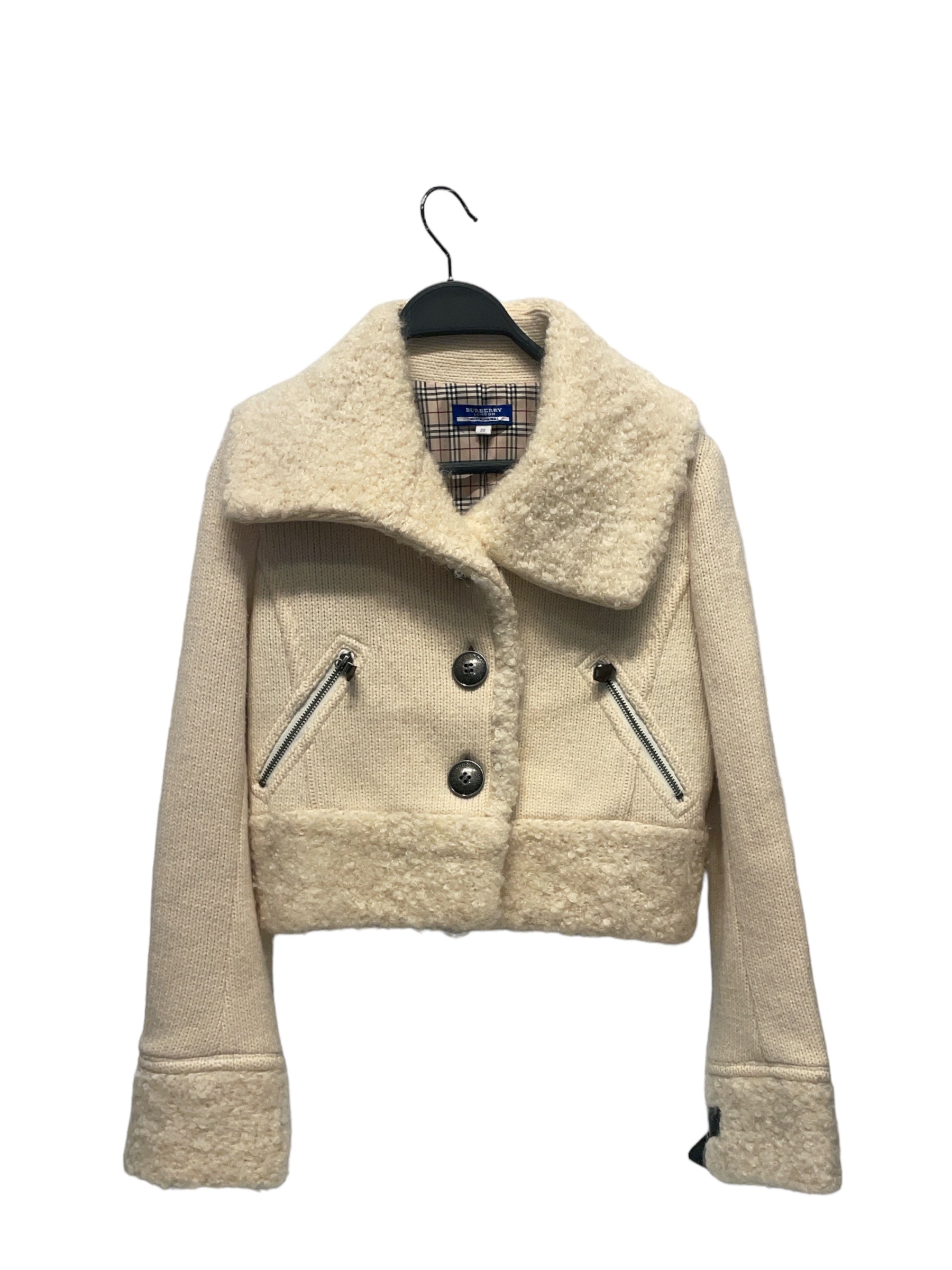 BURBERRY BLUE LABEL/Jacket/38/Cream/Wool/FBF44-859-02/FBF44-859-02 ...