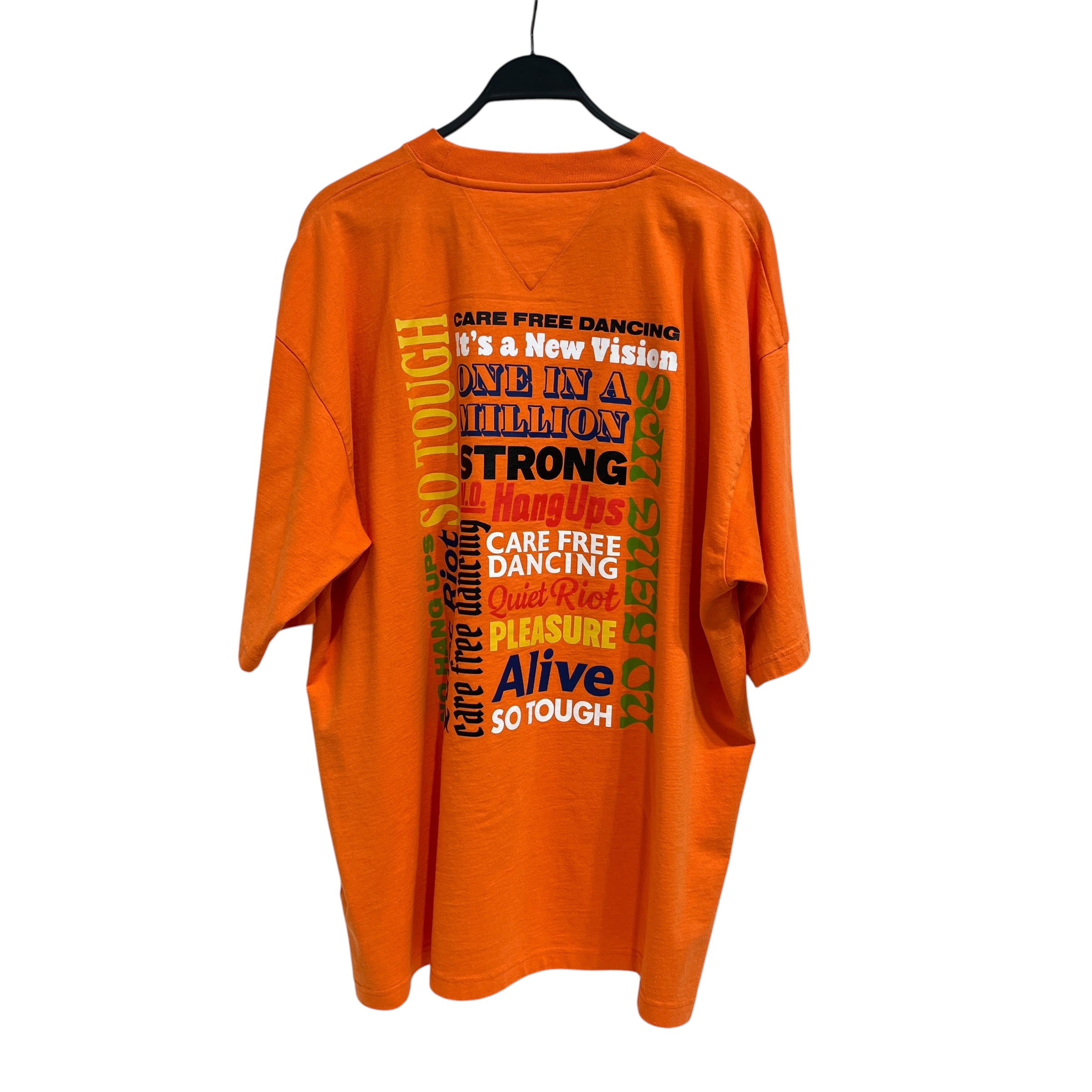 MARTINE ROSE/TOMMY HILFIGER/T-Shirt/XL/Cotton/ORN/"Care Free Dancing" view 2