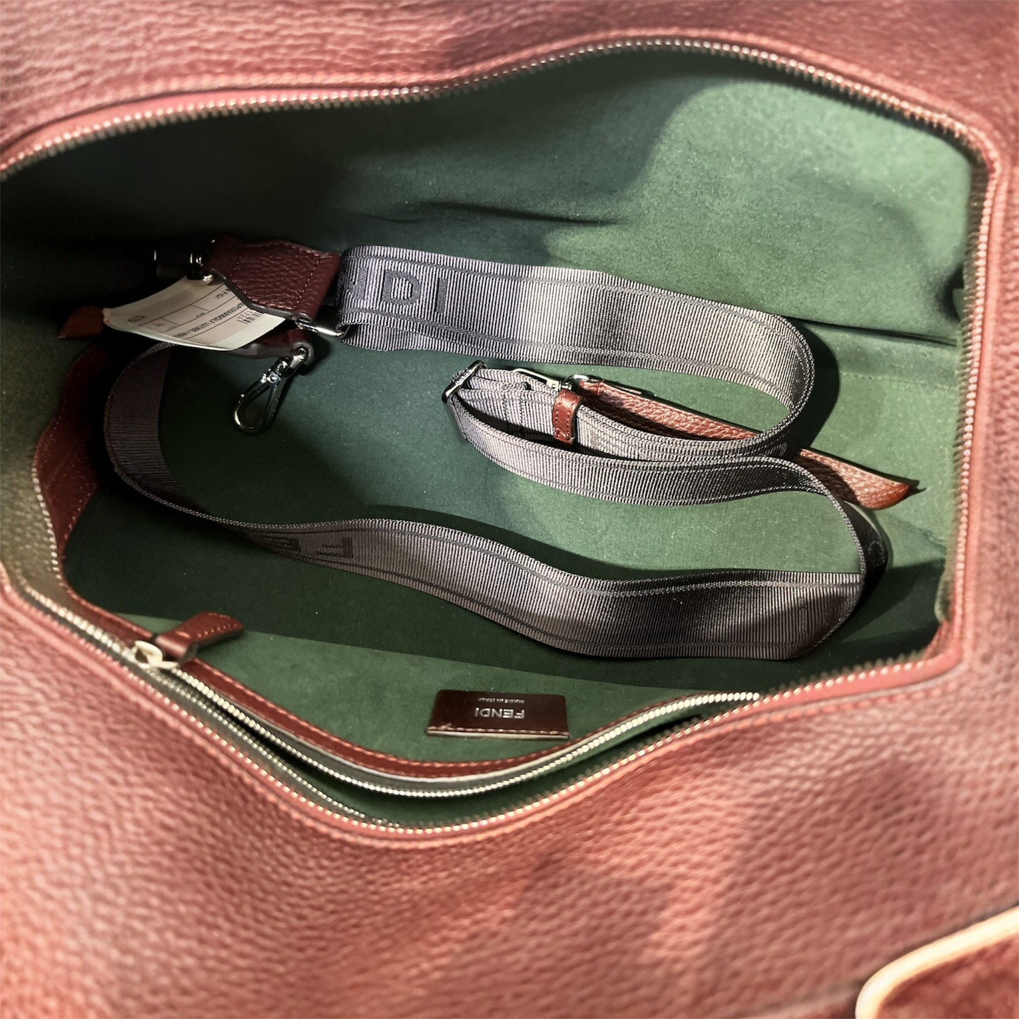FENDI/Tote Bag/Leather/BRD/PEEKABO TOTE BURGUNDY view 4