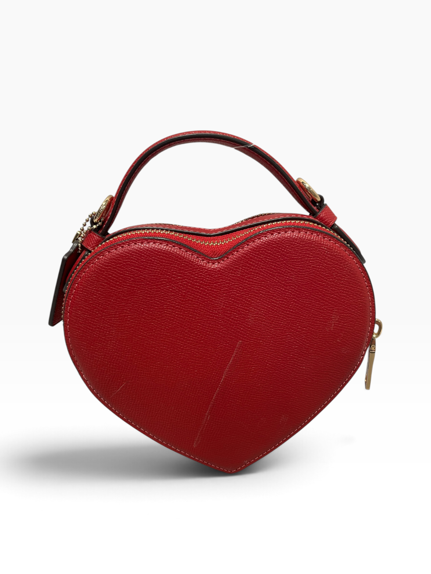 COACH/Cross Body Bag/Leather/RED/Heart Bag view 4