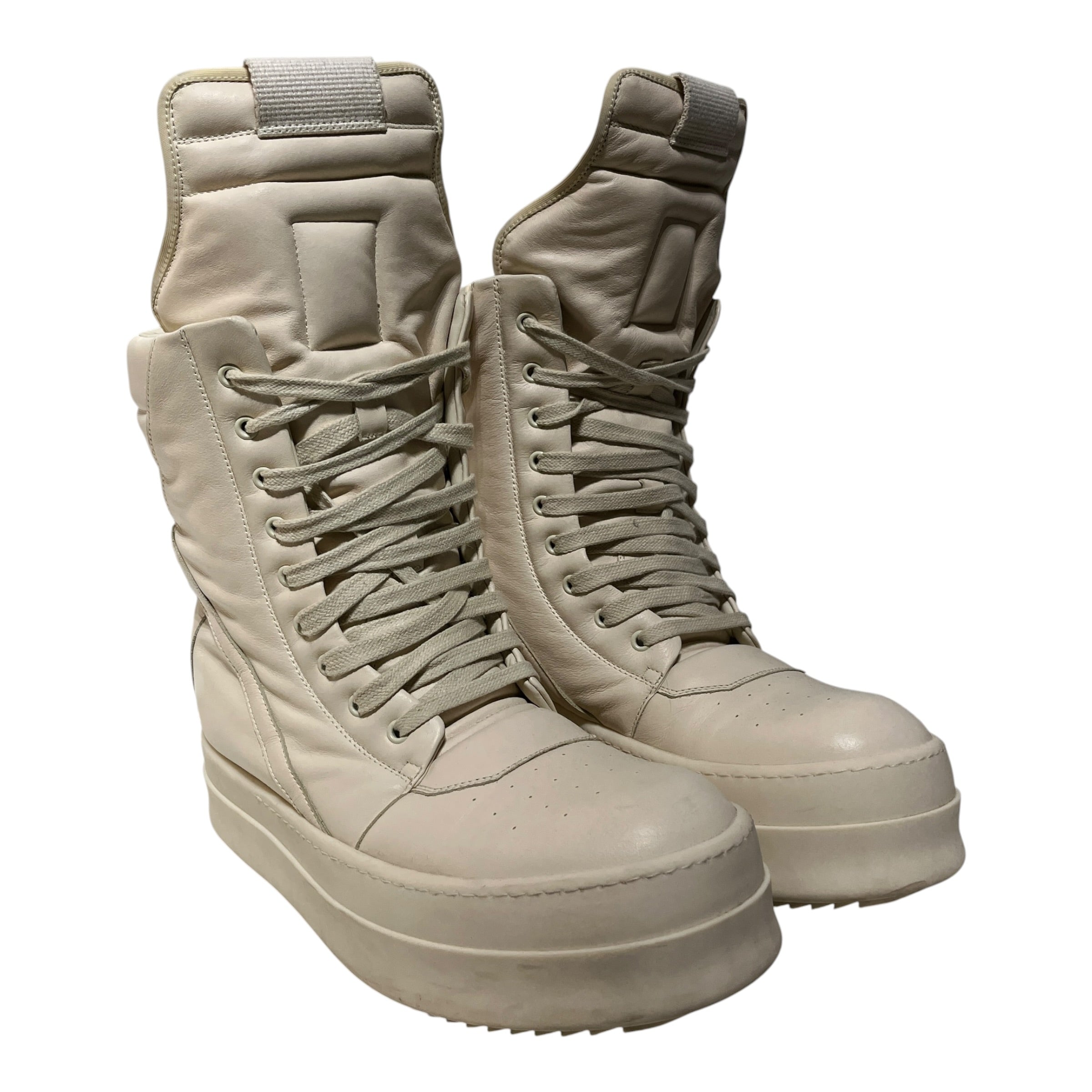Rick Owens/Hi-Sneakers/US 10/Leather/WHT/Porterville Megabumper Geobask view 1