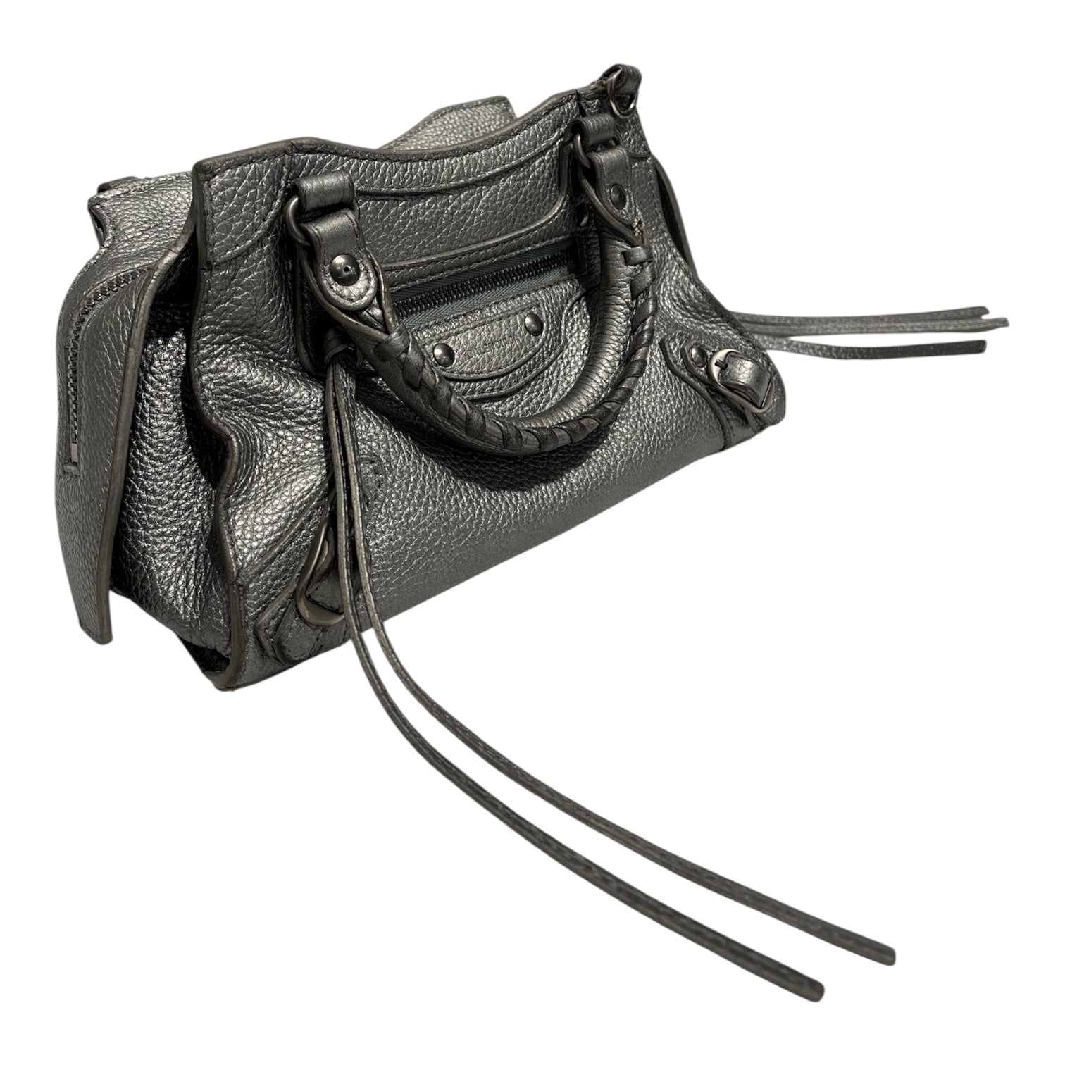 BALENCIAGA/Cross Body Bag/Leather/SLV/NEO CLASSIC CITY MINI LEATHER view 4