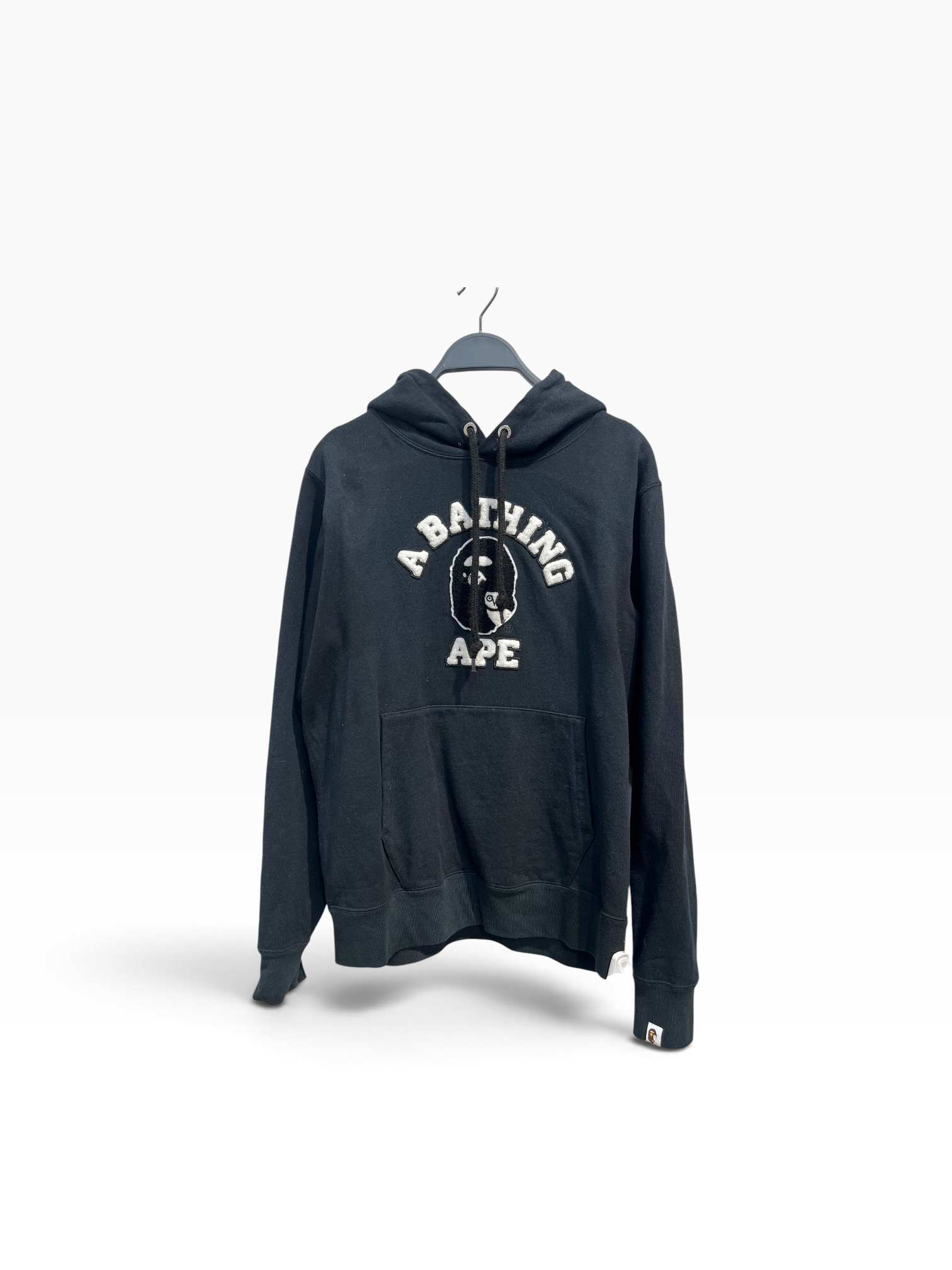 BAPE/OCTOBER’S VERY OWN/Hoodie/M/BLK/Cotton/APE LOGO view 1