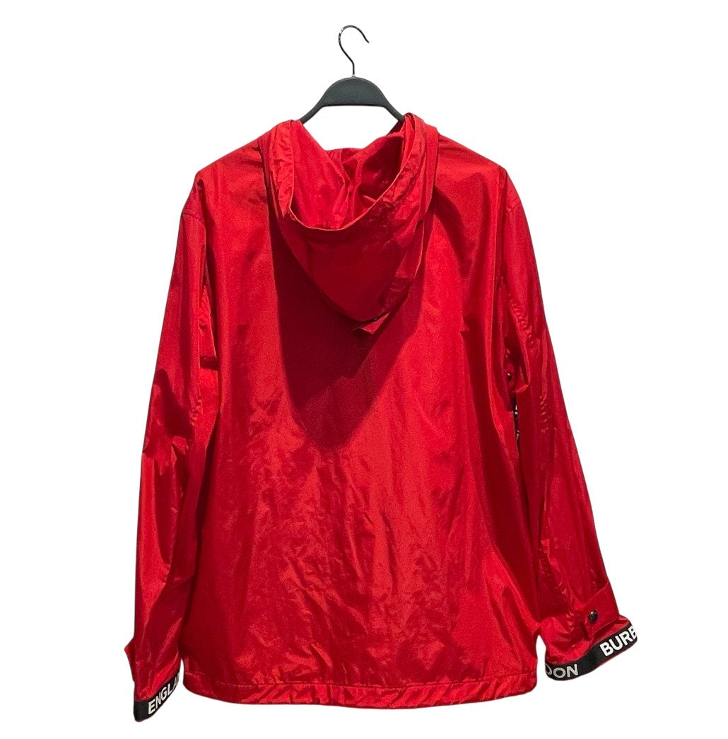 BURBERRY LONDON/Windbreaker/XL/Nylon/RED/Red Tape Logo Econyl Jacket view 2