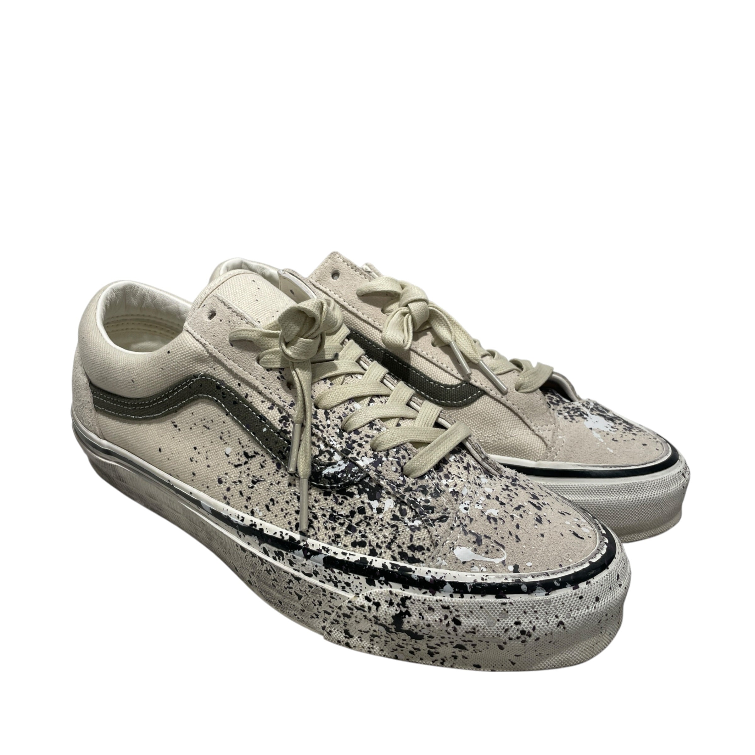 VANS/Low-Sneakers/US 11.5/Acrylic/BEG/old skool 36 paint splatter view 1