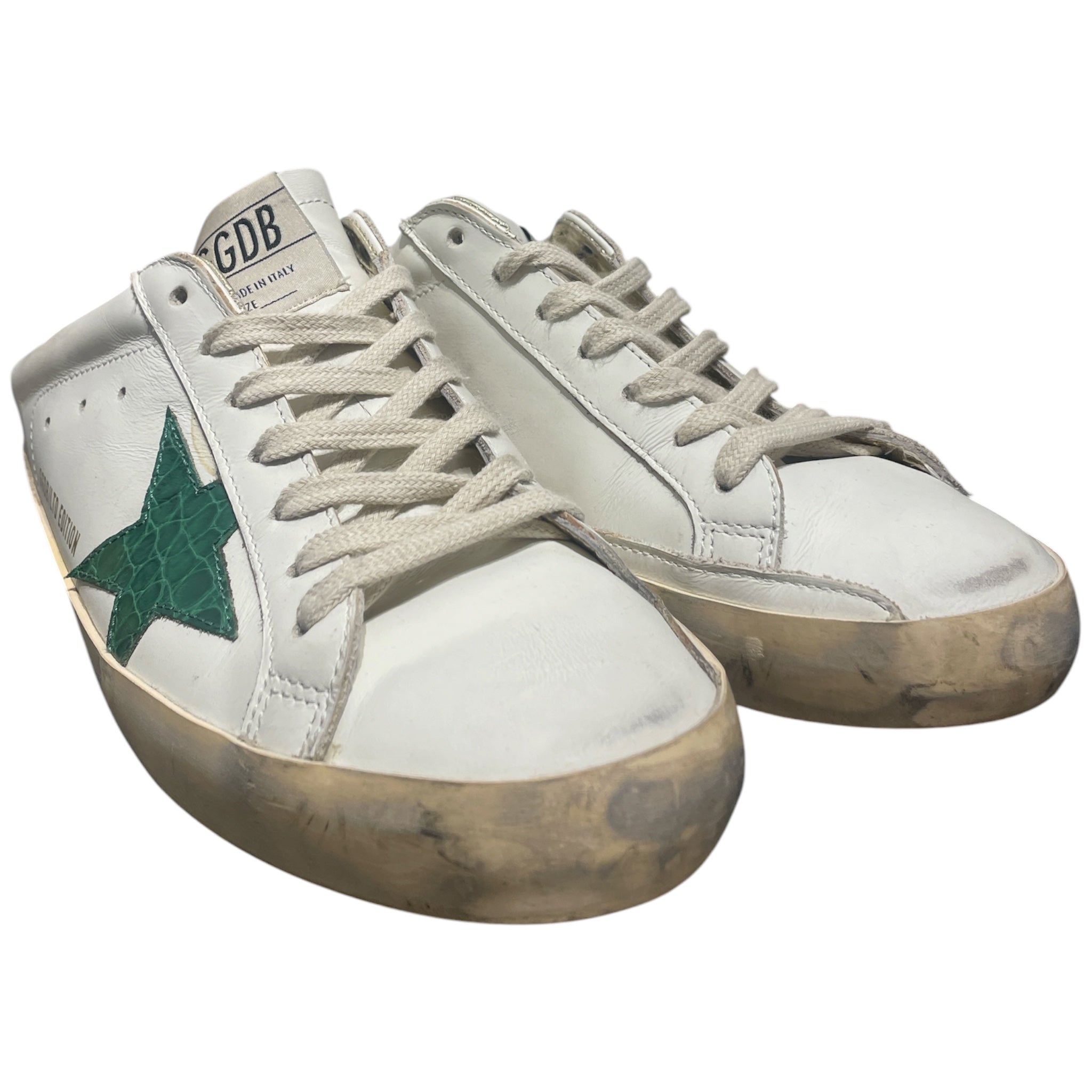 GOLDEN GOOSE/Shoes/EU 40/Leather/WHT/Superstar GreenCroc Star Mule view 1