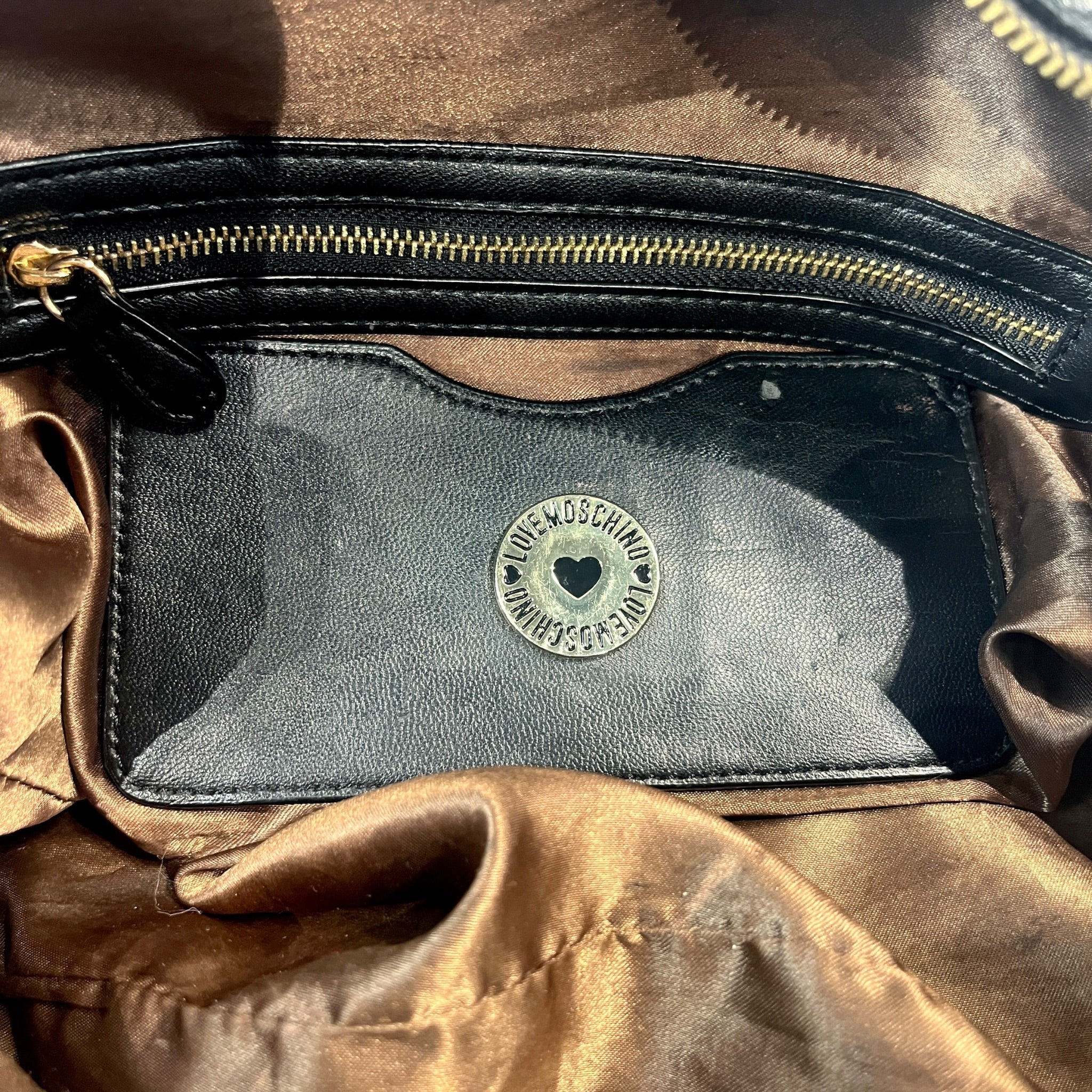 LOVE MOSCHINO/Hand Bag/Polyester/BLK/GOLD CHAIN view 5