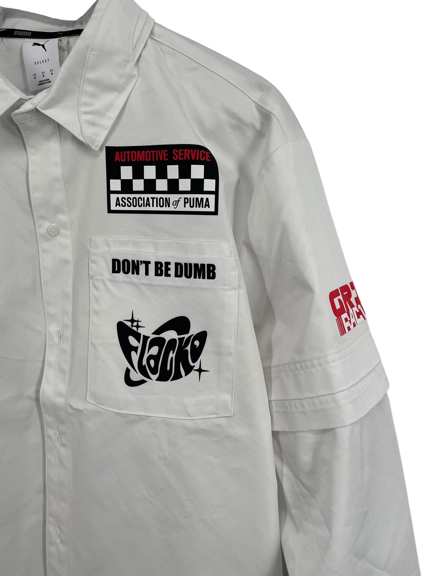 PUMA/LS Shirt/M/Cotton/WHT/All Over Print/A$AP ROCKY\DOUBLE LAYERED view 4
