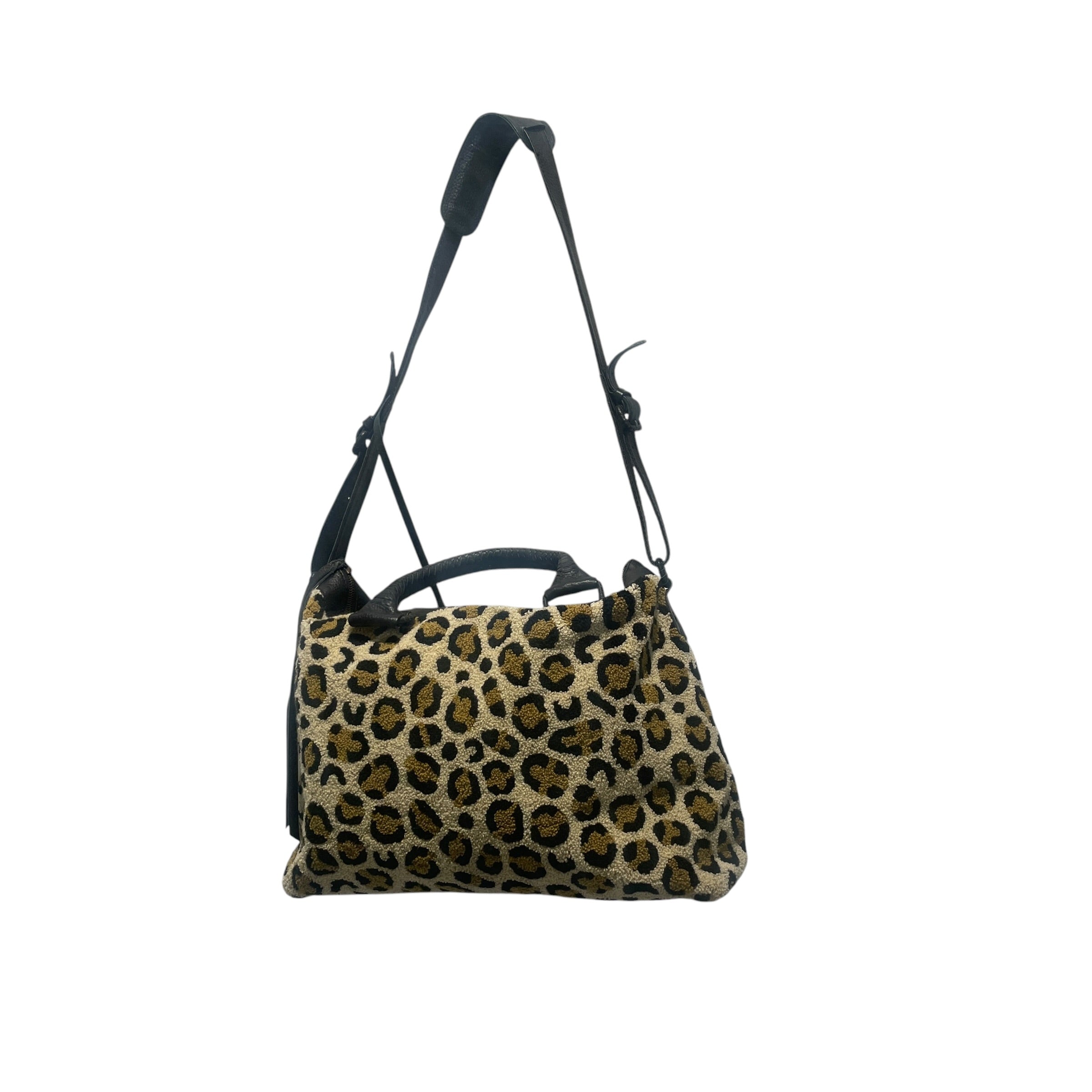 Cleobella/Hand Bag/Leopard/Leather/BLK/WEEKENDER view 1