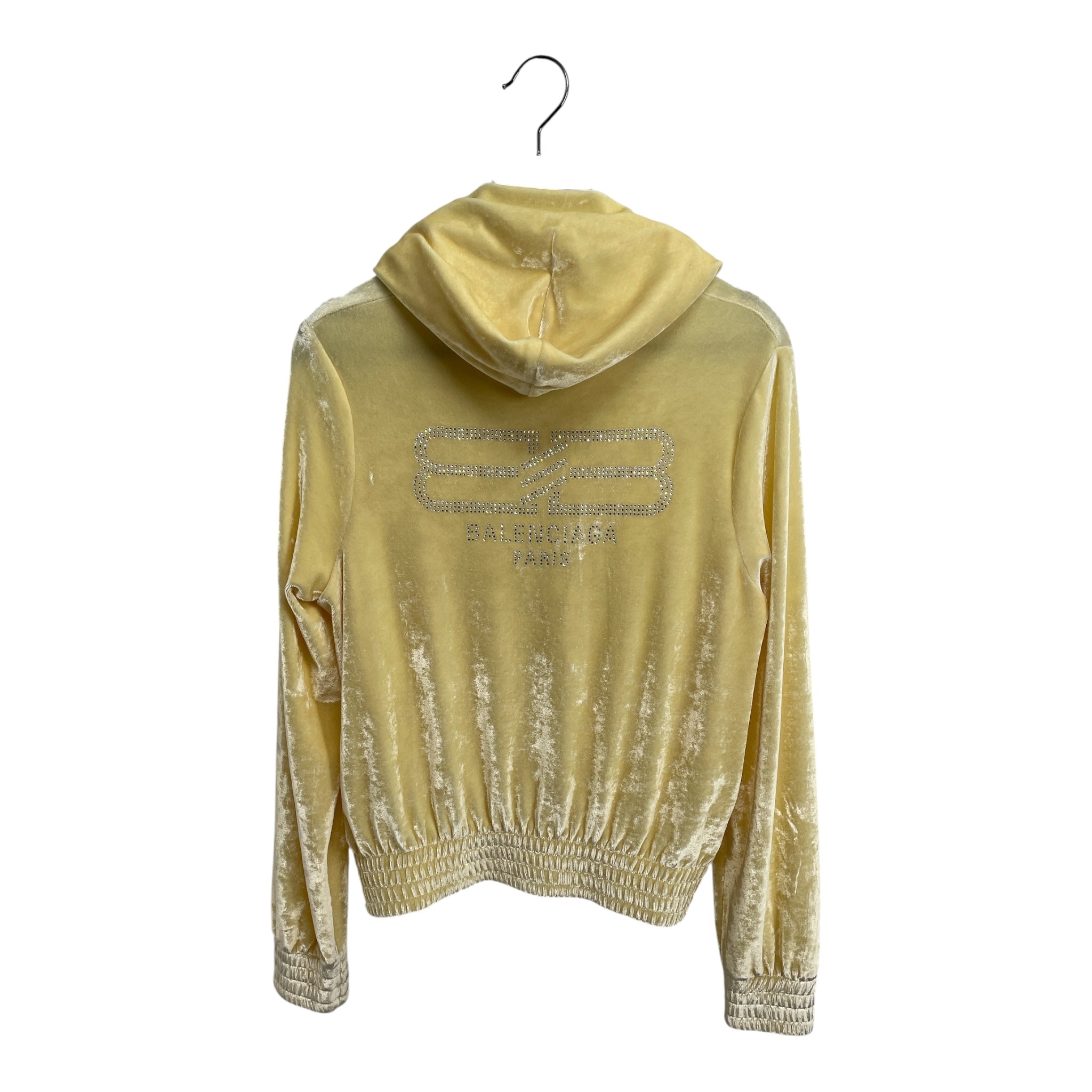 BALENCIAGA/Hoodie/S/Velour/YEL/S (160/84A) PASTEL YLLW view 2