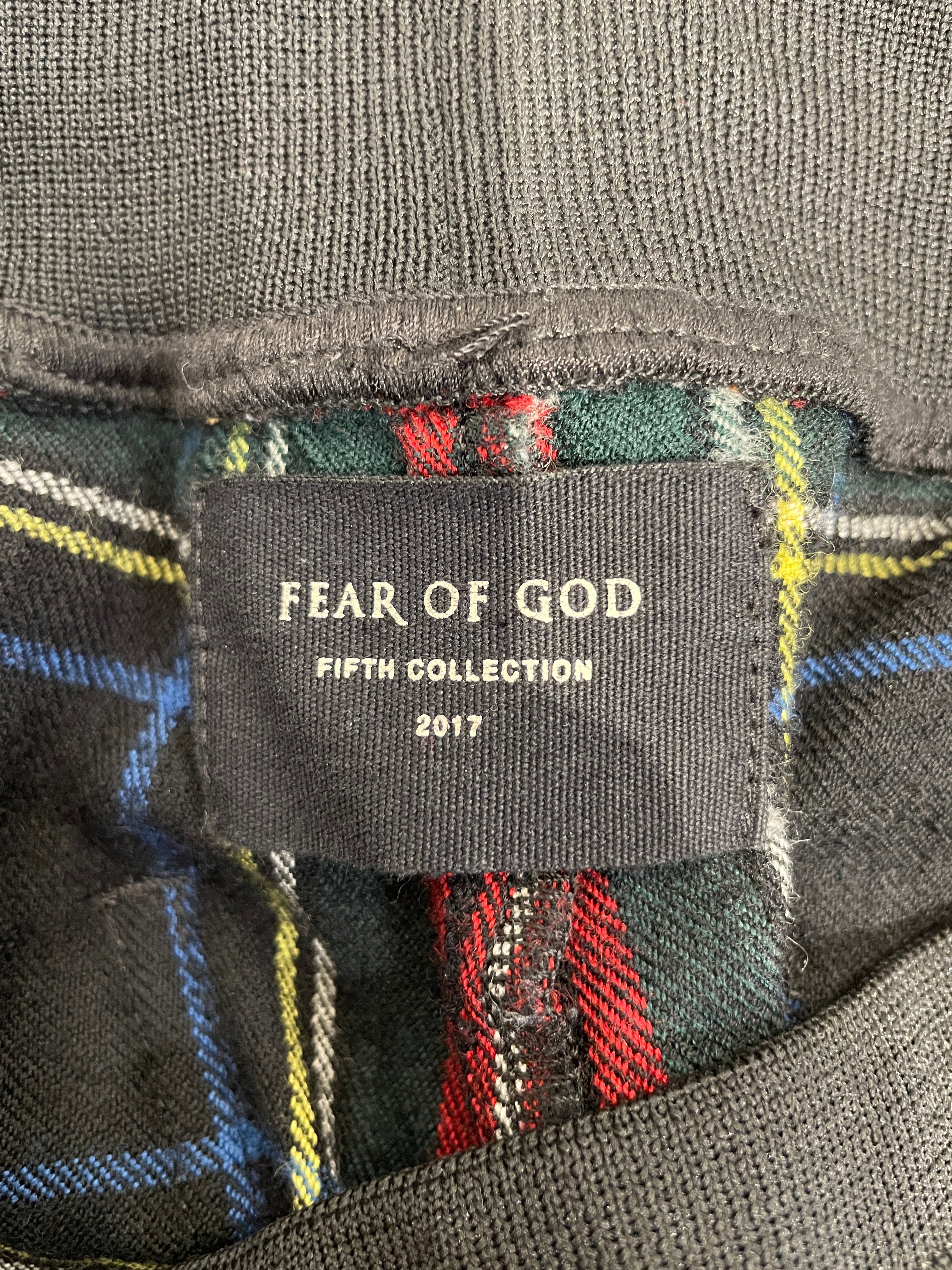 FEAR OF GOD/Pants/L/Wool/NVY/Plaid/WOOL TRACK PANTS view 3