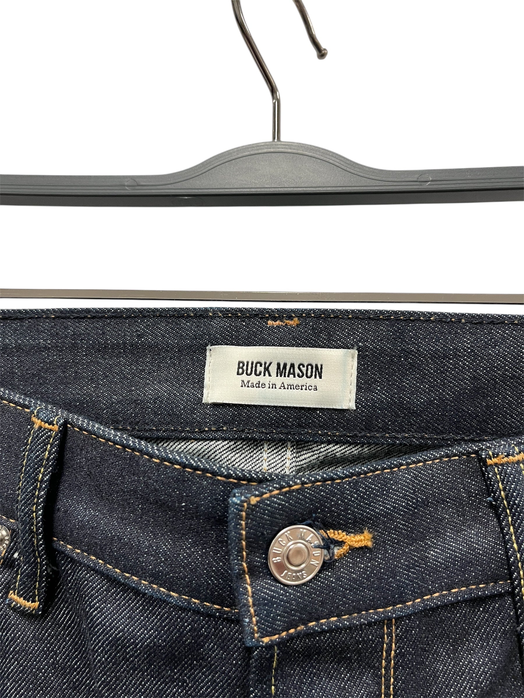 BUCK MASON/Skinny Pants/33/Denim/IDG/Button Fly/SLIM SELVEDGE 12104 view 3