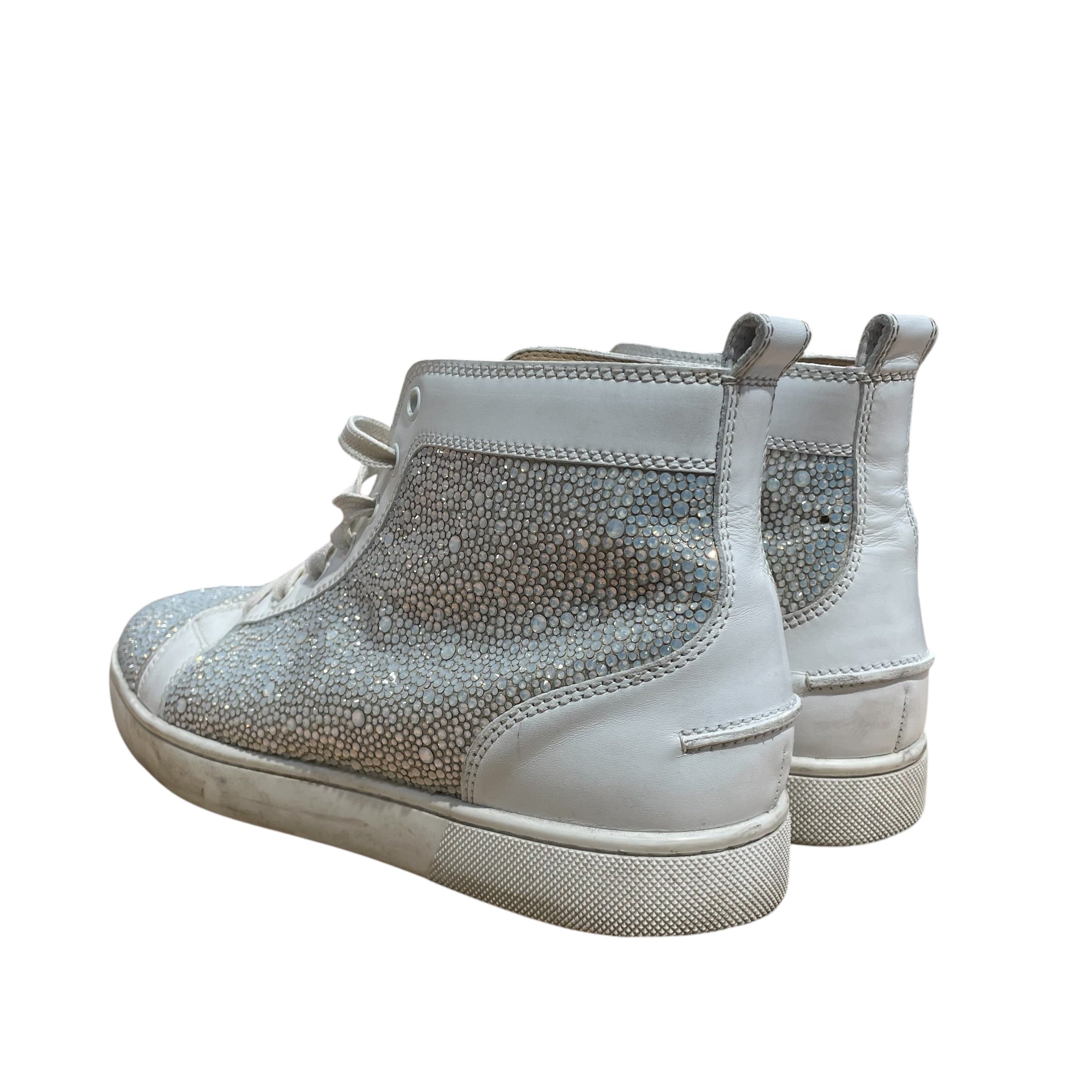 Christian Louboutin/Hi-Sneakers/EU 40/All Over Print/WHT/WHITE RHINESTONE view 4
