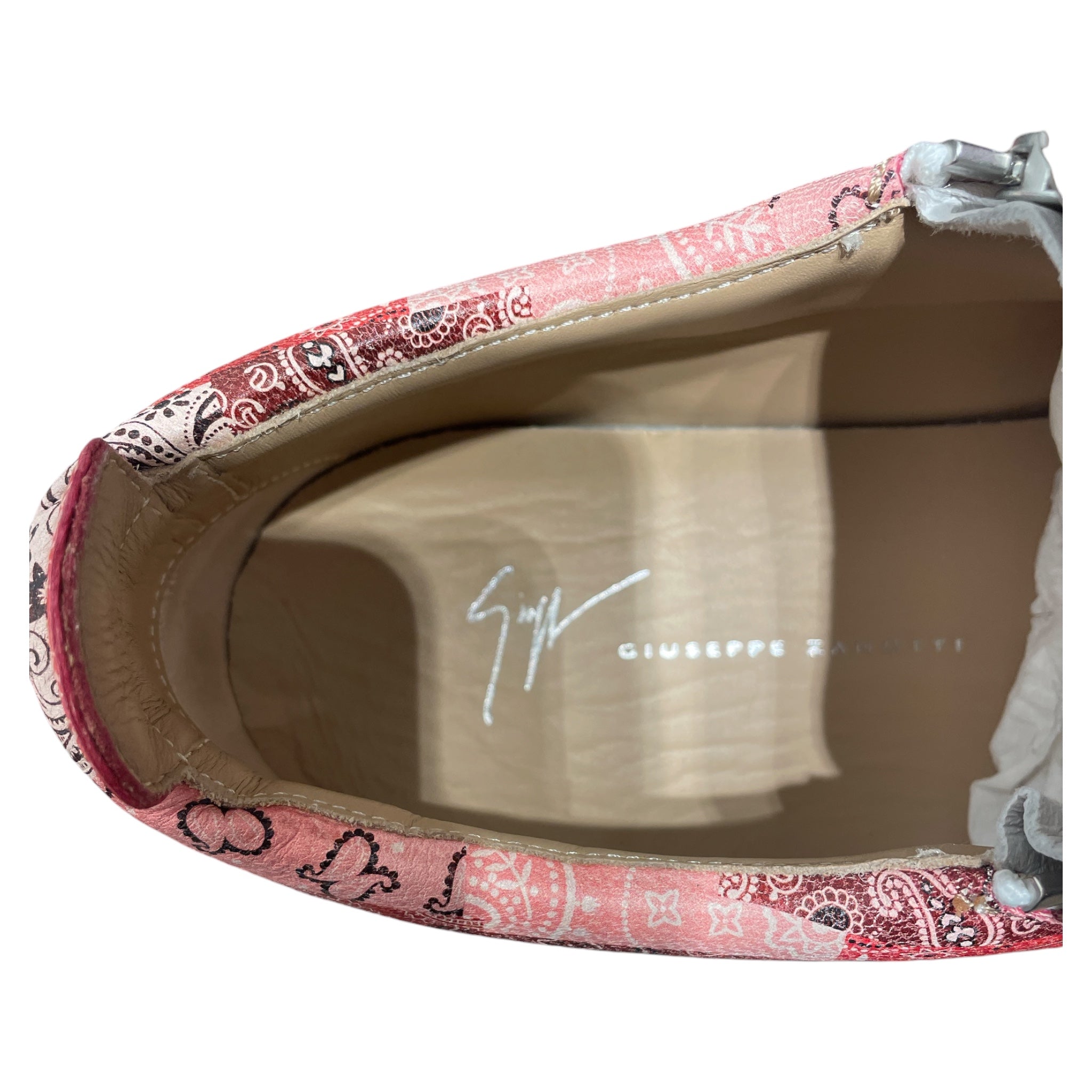 Giuseppe Zanotti/Low-Sneakers/EU 43/Paisley/RED/Low Top Zip Sneaker view 3