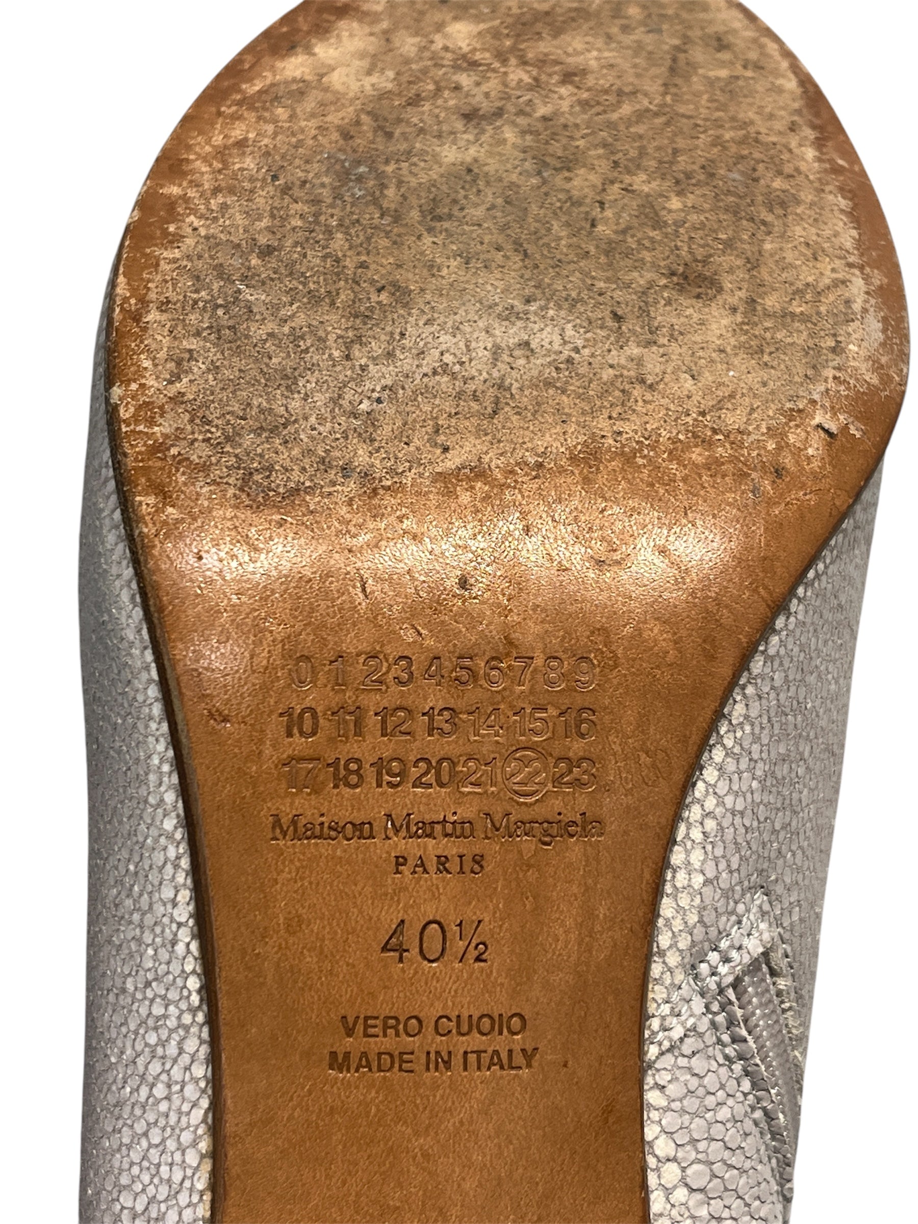 Maison Margiela/Heels/EU 40.5/Leather/WHT/Plain-Toe/ view 3