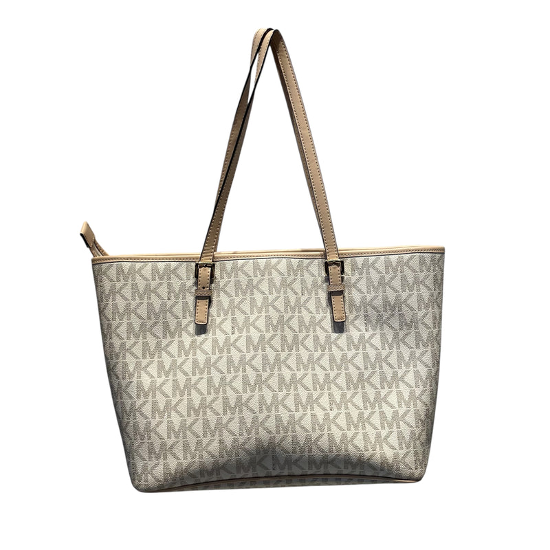 MICHAEL KORS/Tote Bag/Monogram/Leather/WHT/
