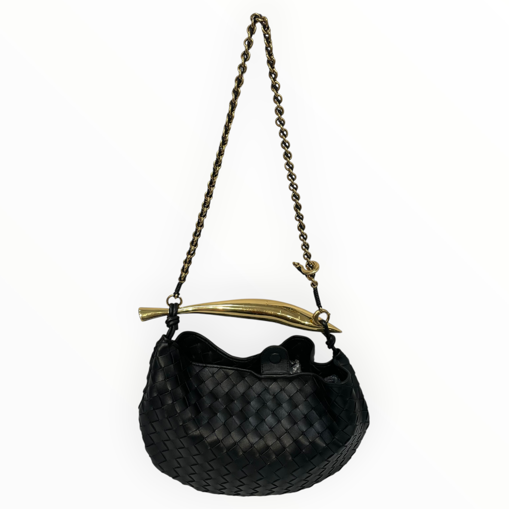 BOTTEGA VENETA/Hand Bag/Leather/BLK/intrecciato sardine view 1