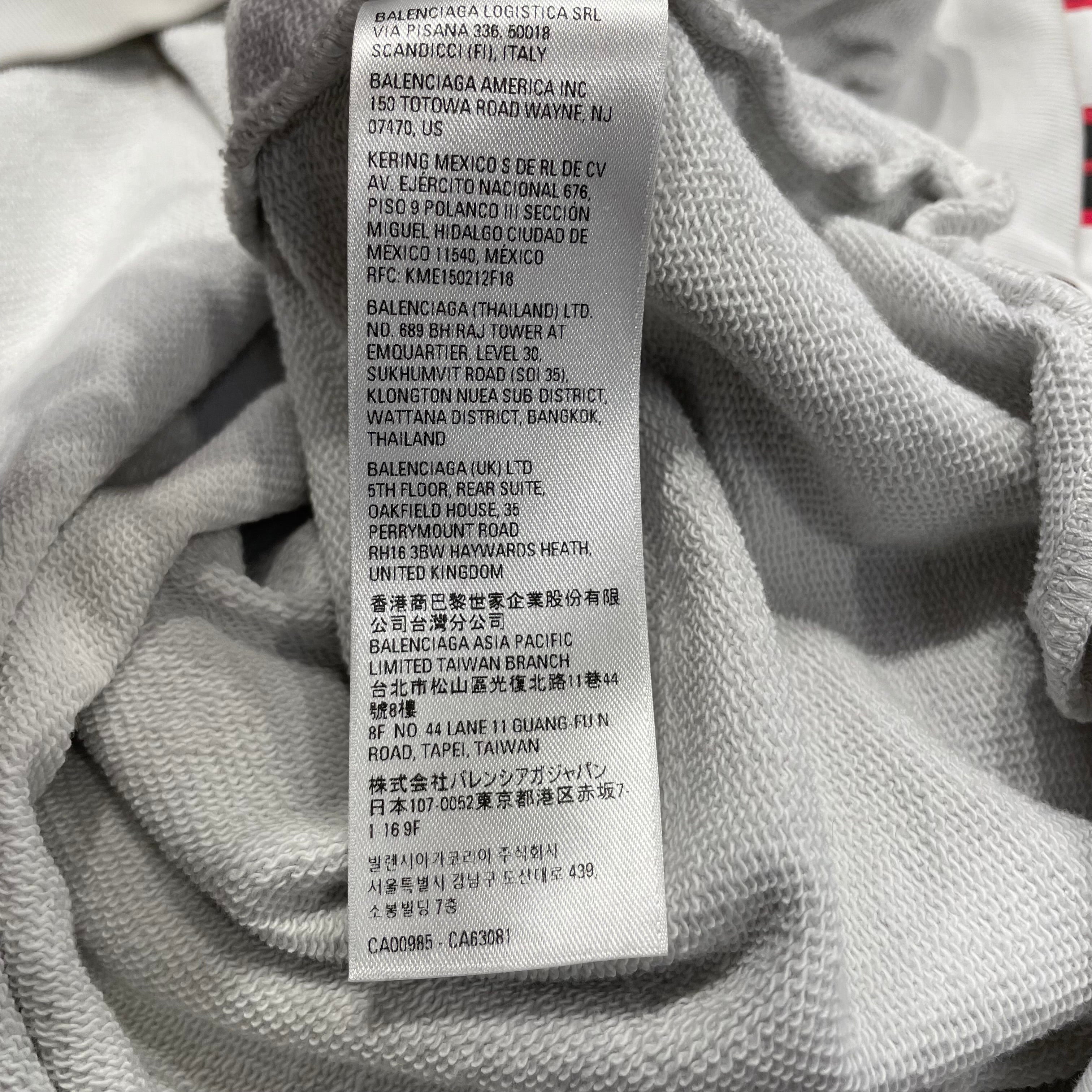 BALENCIAGA/Hoodie/M/Graphic/Cotton/WHT/DIY College Hoodie view 8