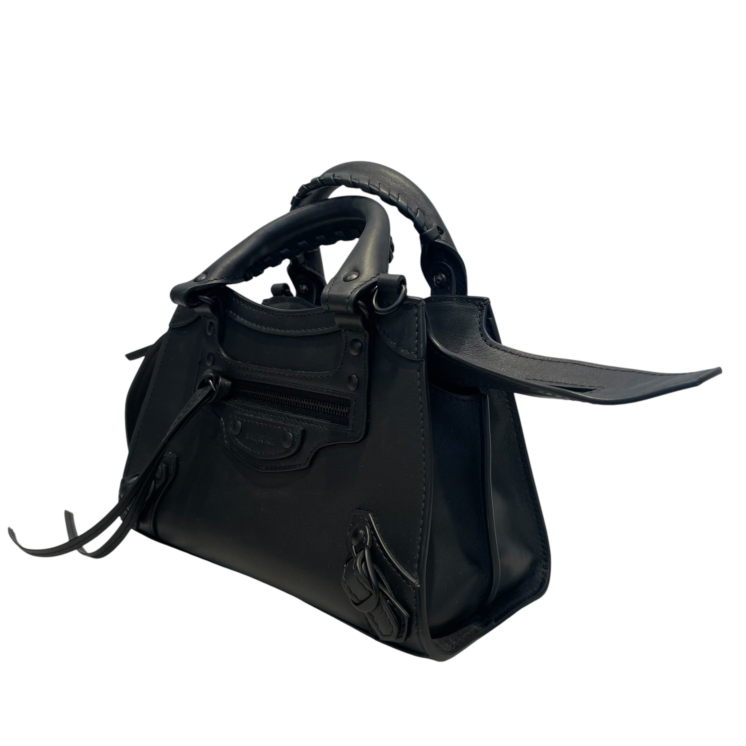 BALENCIAGA/Bag/Leather/BLK/Leather neo classic view 3