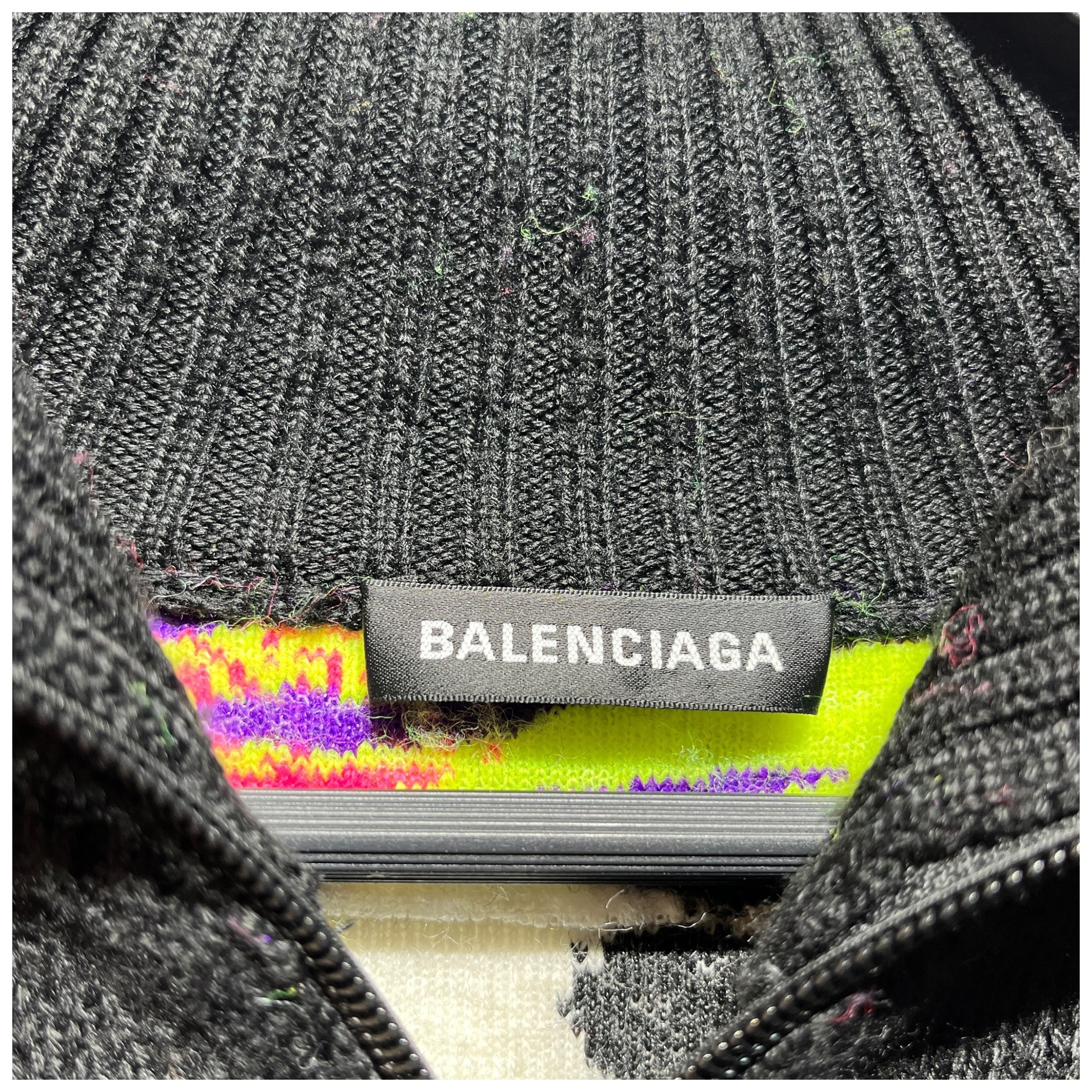 BALENCIAGA/Sweatshirt/Cotton/BLK/High Neck/PRIDE 1/4 ZIP view 5