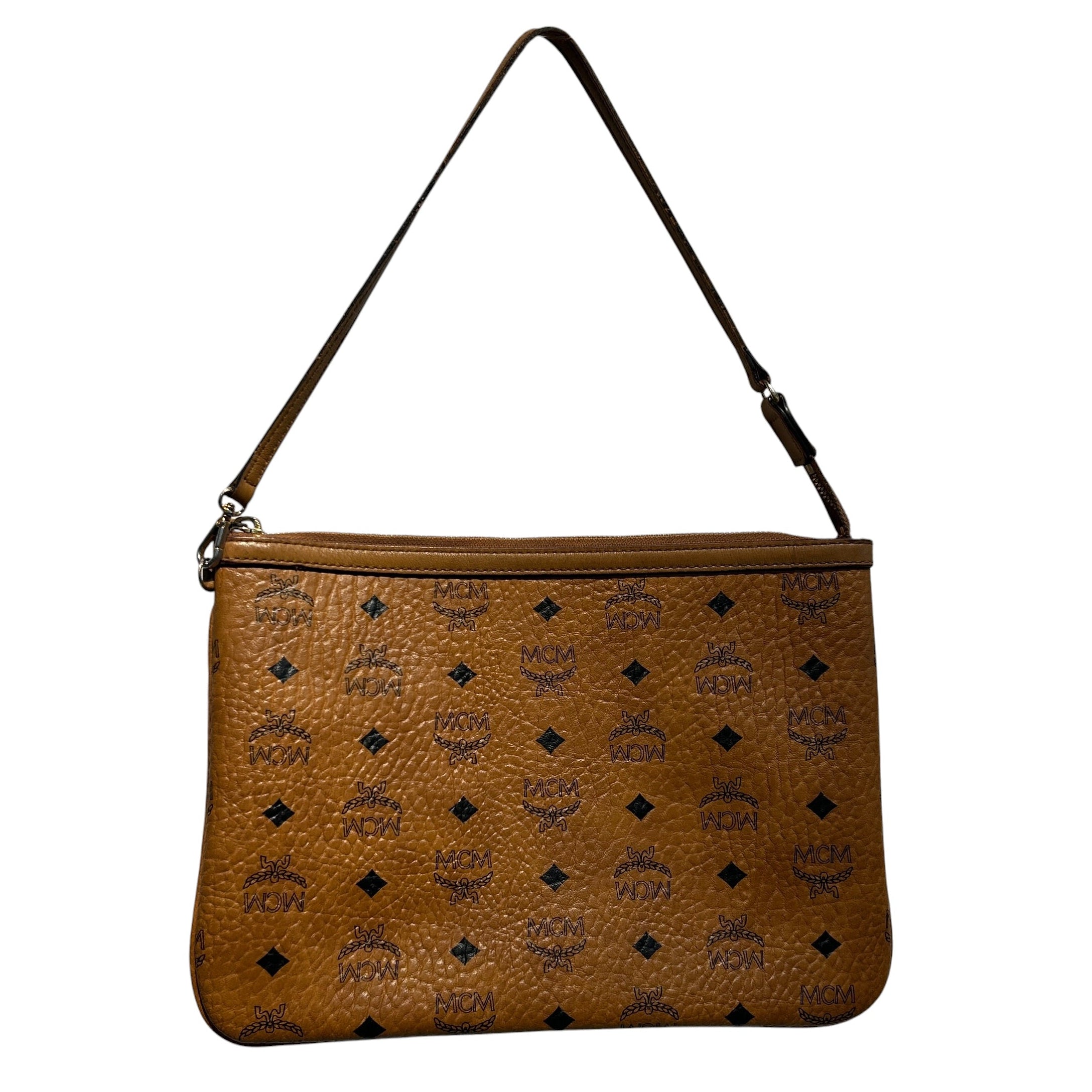 MCM/Pouch/Monogram/Leather/BRW/SHOULDER STRAP view 2