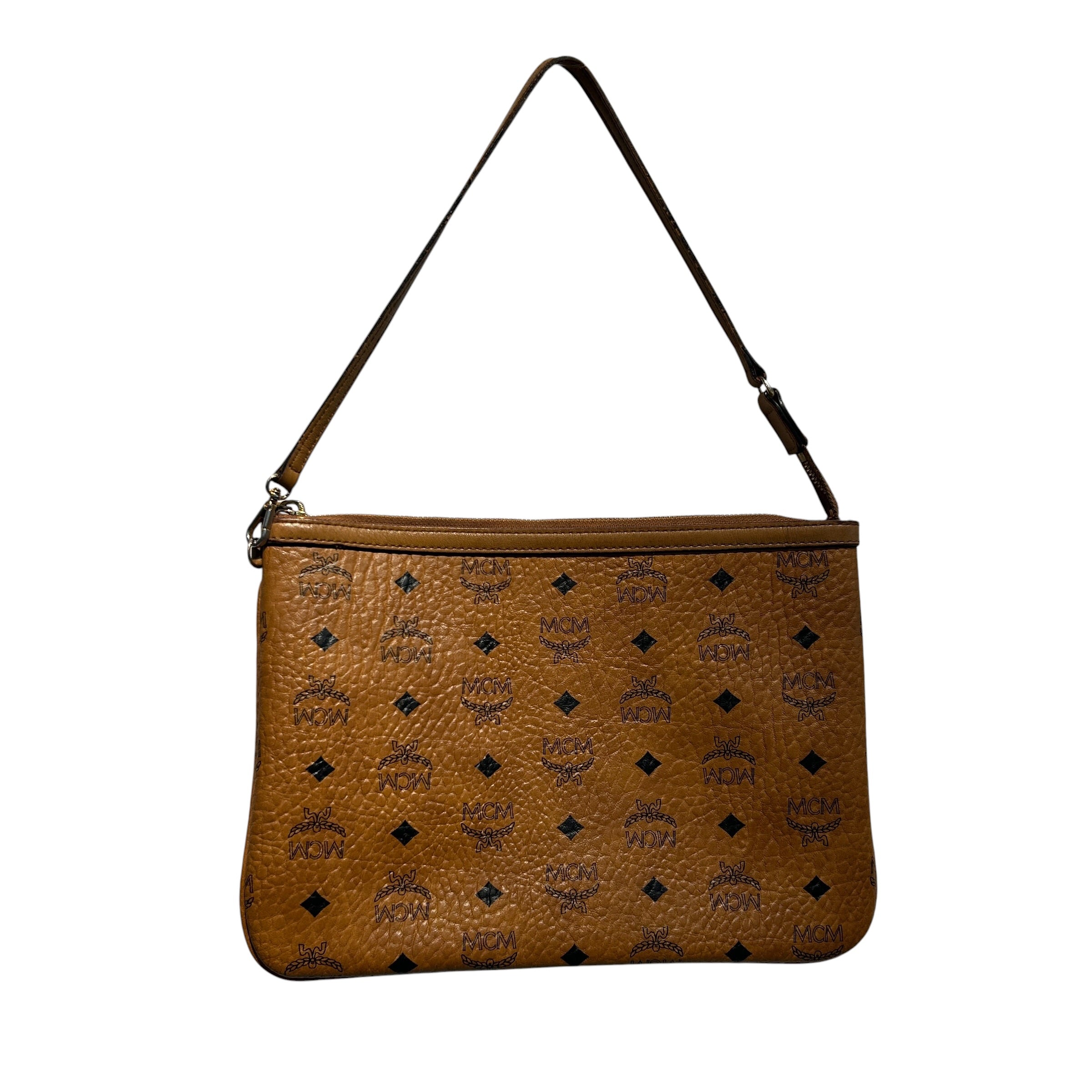 MCM/Pouch/Monogram/Leather/BRW/SHOULDER STRAP view 2