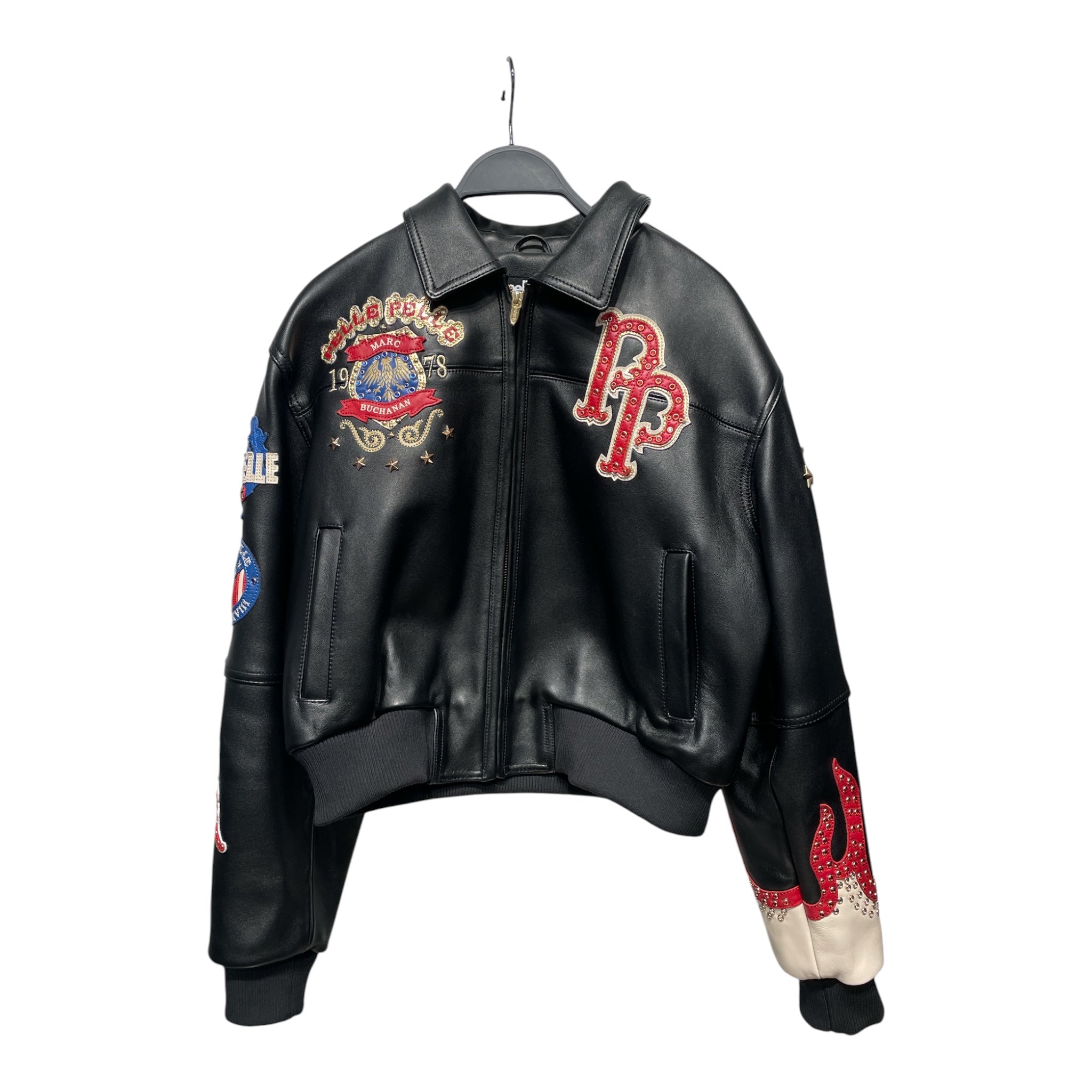 Pelle Pelle/Leather Jkt/L/Graphic/Leather/BLK/MARC BUCHANAN WORLD FAMOUS view 1