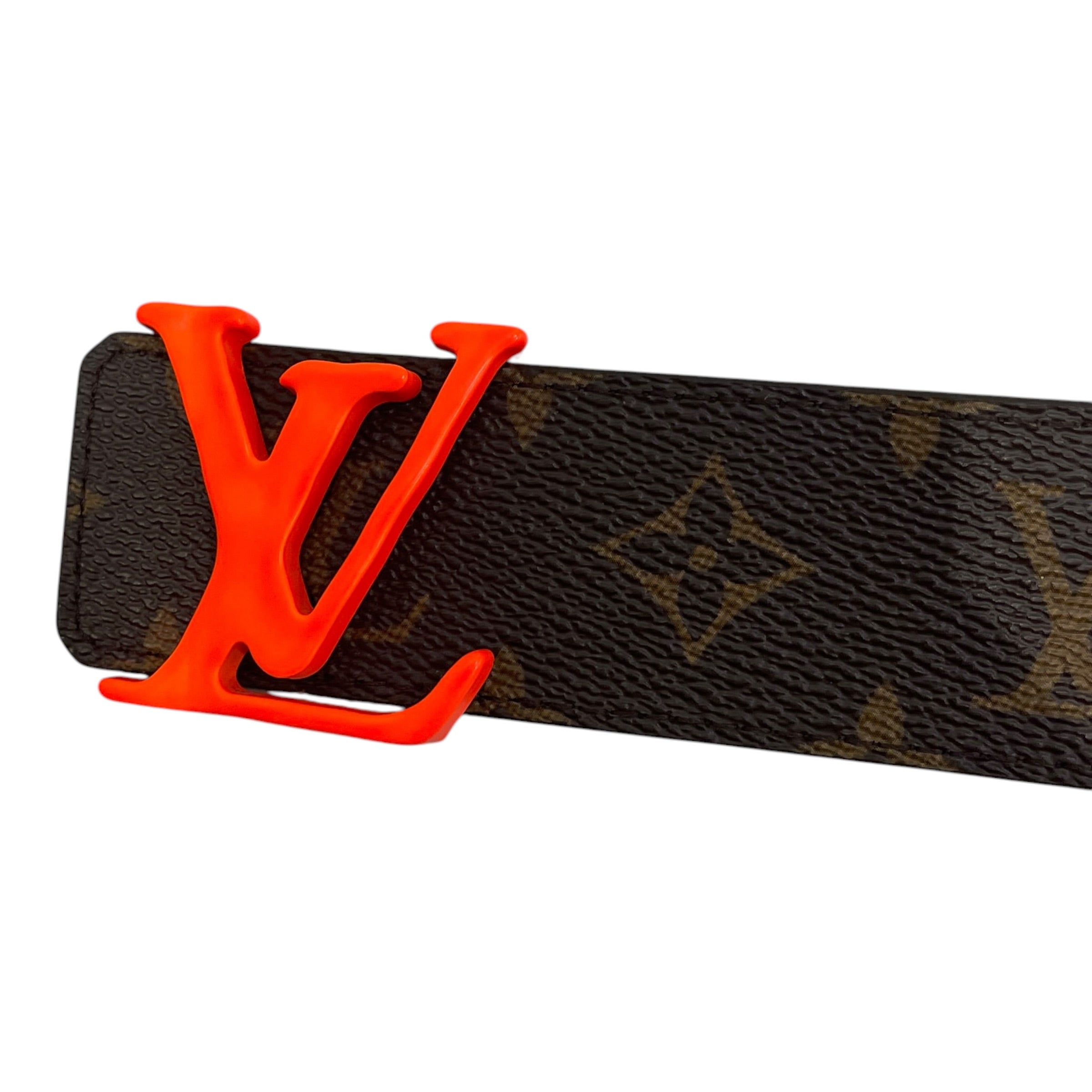 LOUIS VUITTON/Belt/Monogram/Leather/BRW/VIRGIL ABLOH ORANGE BUCKLE view 2