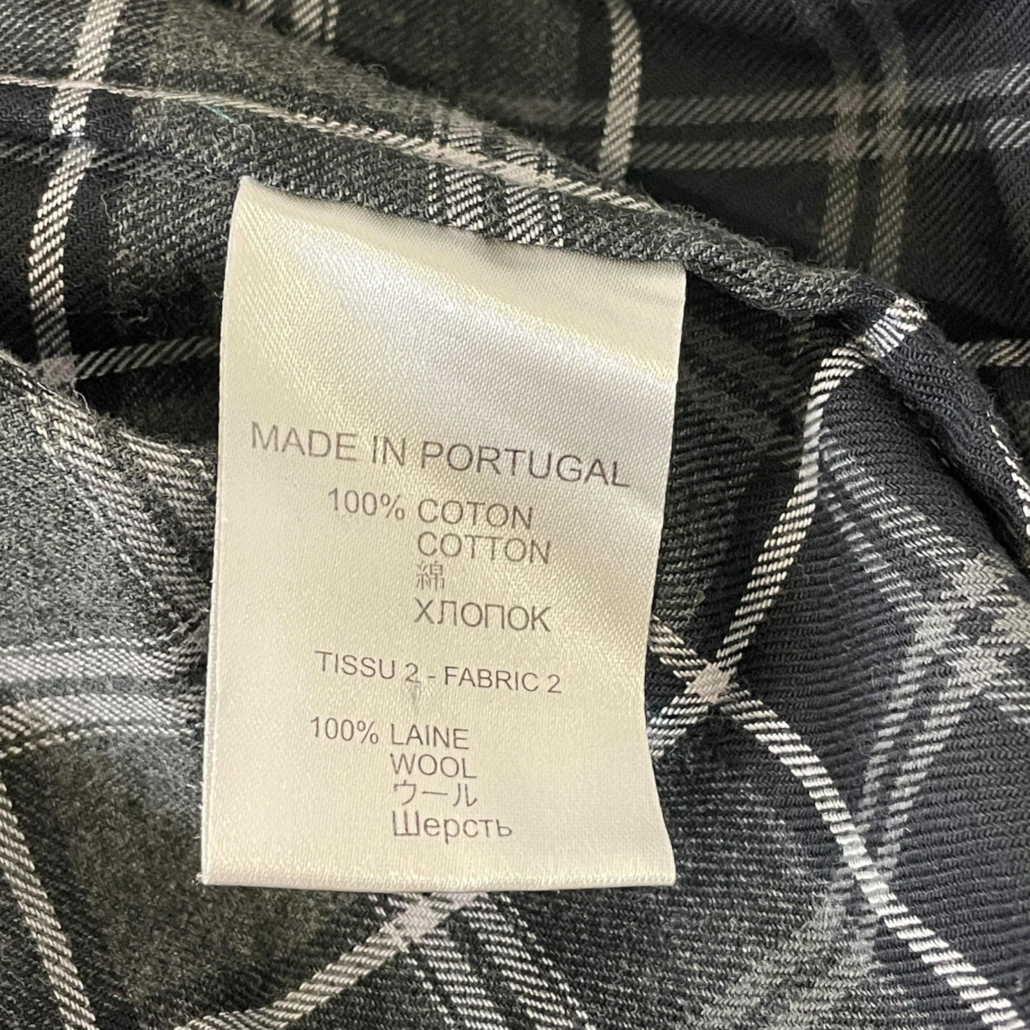 GIVENCHY/Flannel Shirt/38/Cotton/BLK/Plaid/ view 4