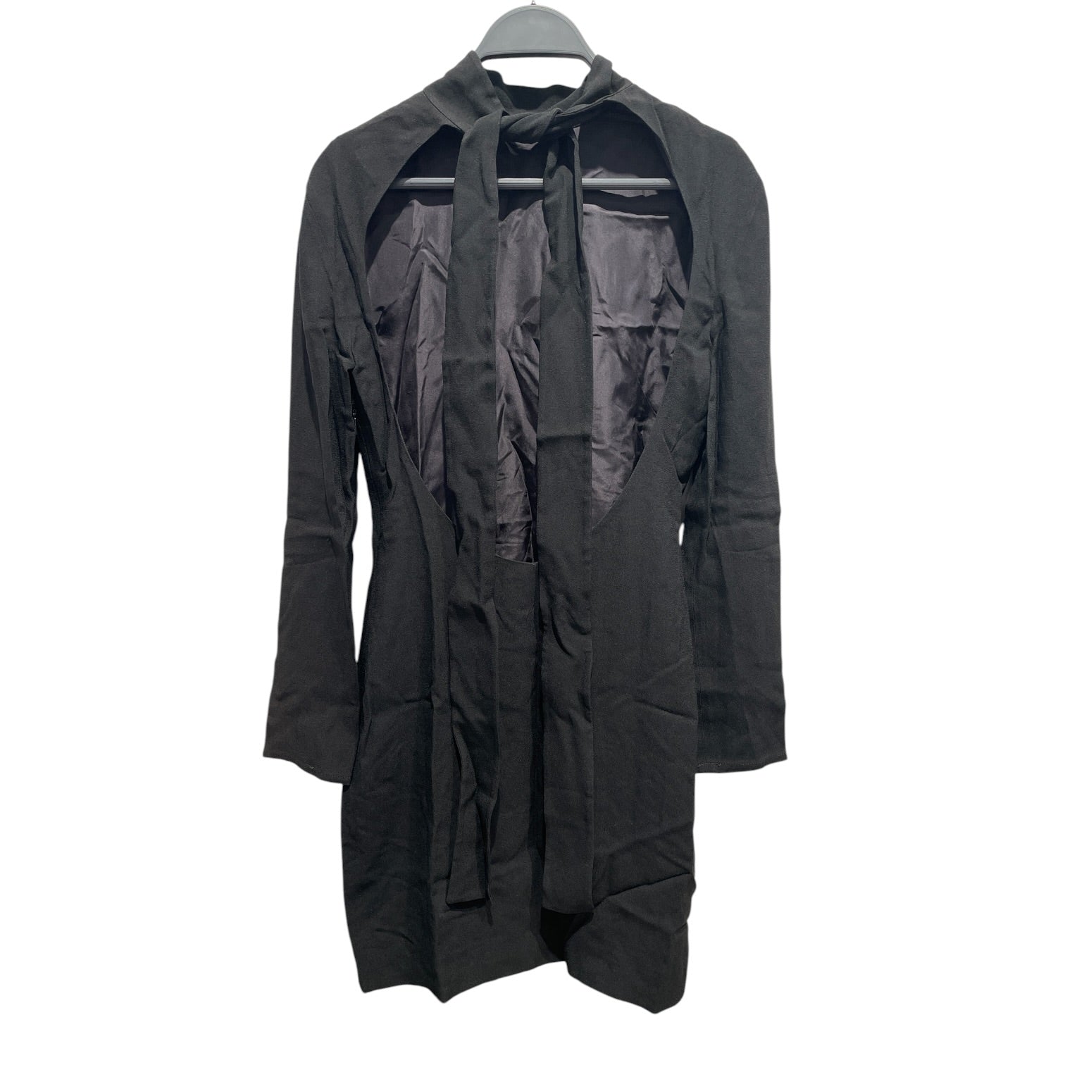 SAINT LAURENT/LS Dress/34/Silk/BLK/ view 2