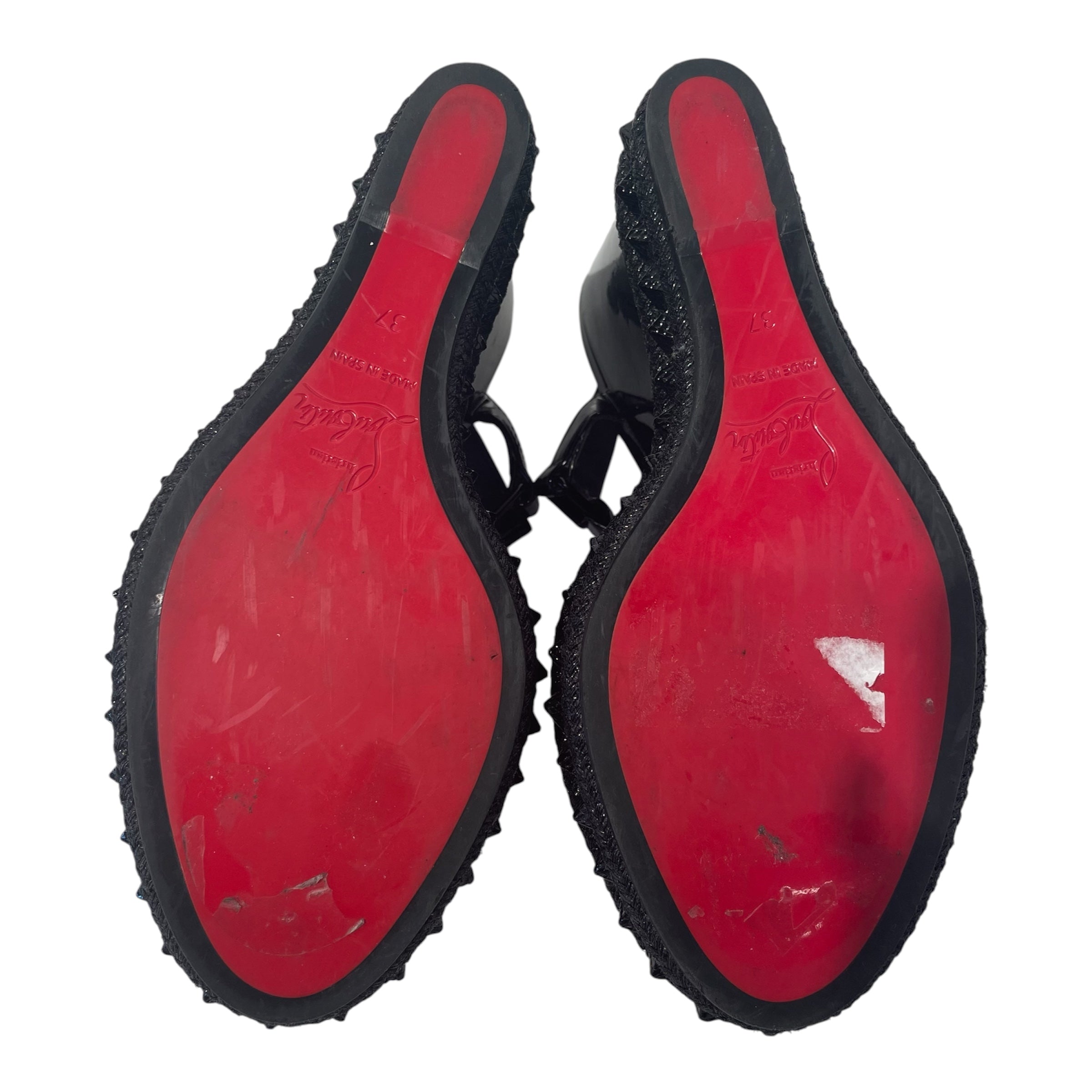 Christian Louboutin/Heels/EU 37/Nylon/BLK/ view 3