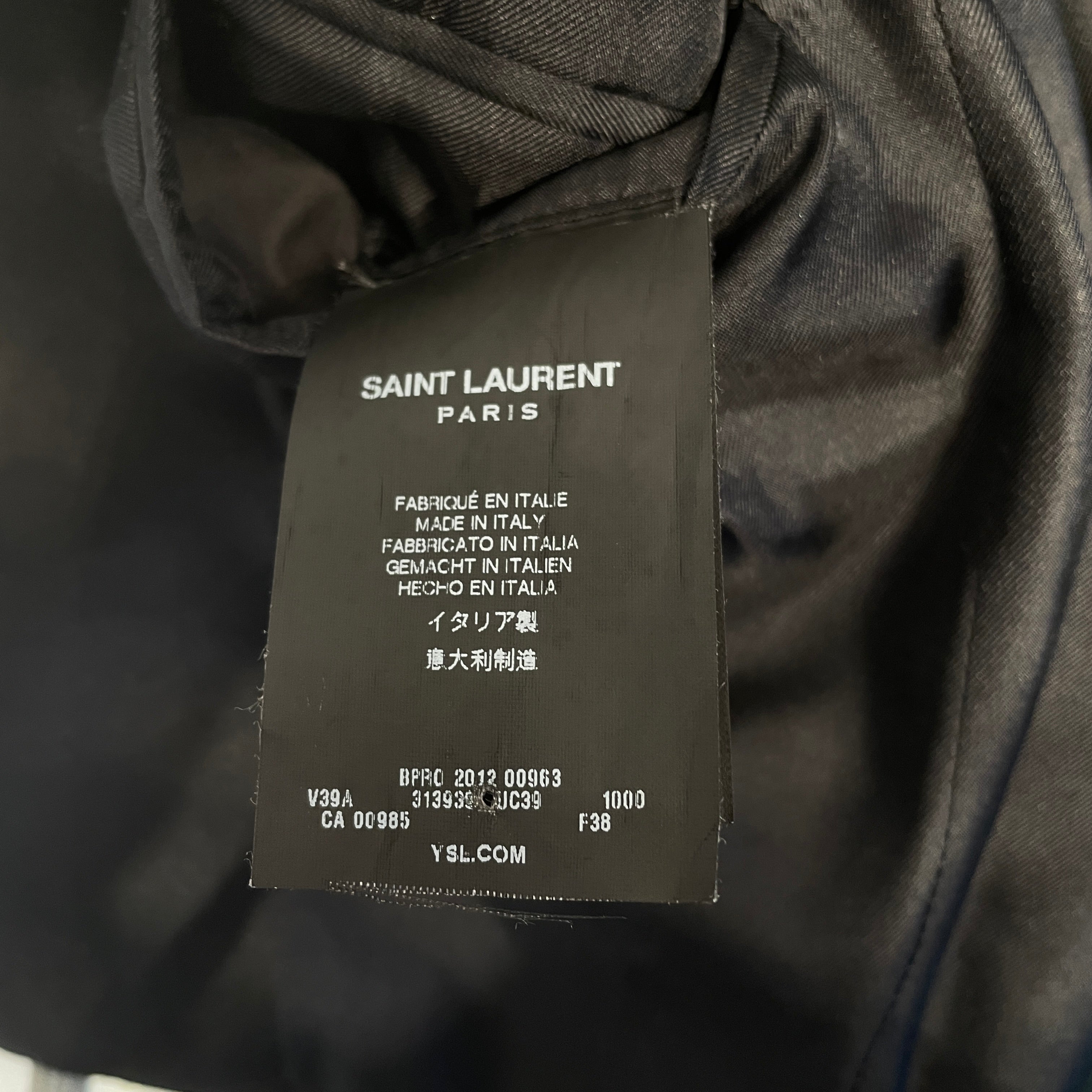 SAINT LAURENT/Jacket/Cotton/BLK/BLAZER/ SILK COLLAR view 4