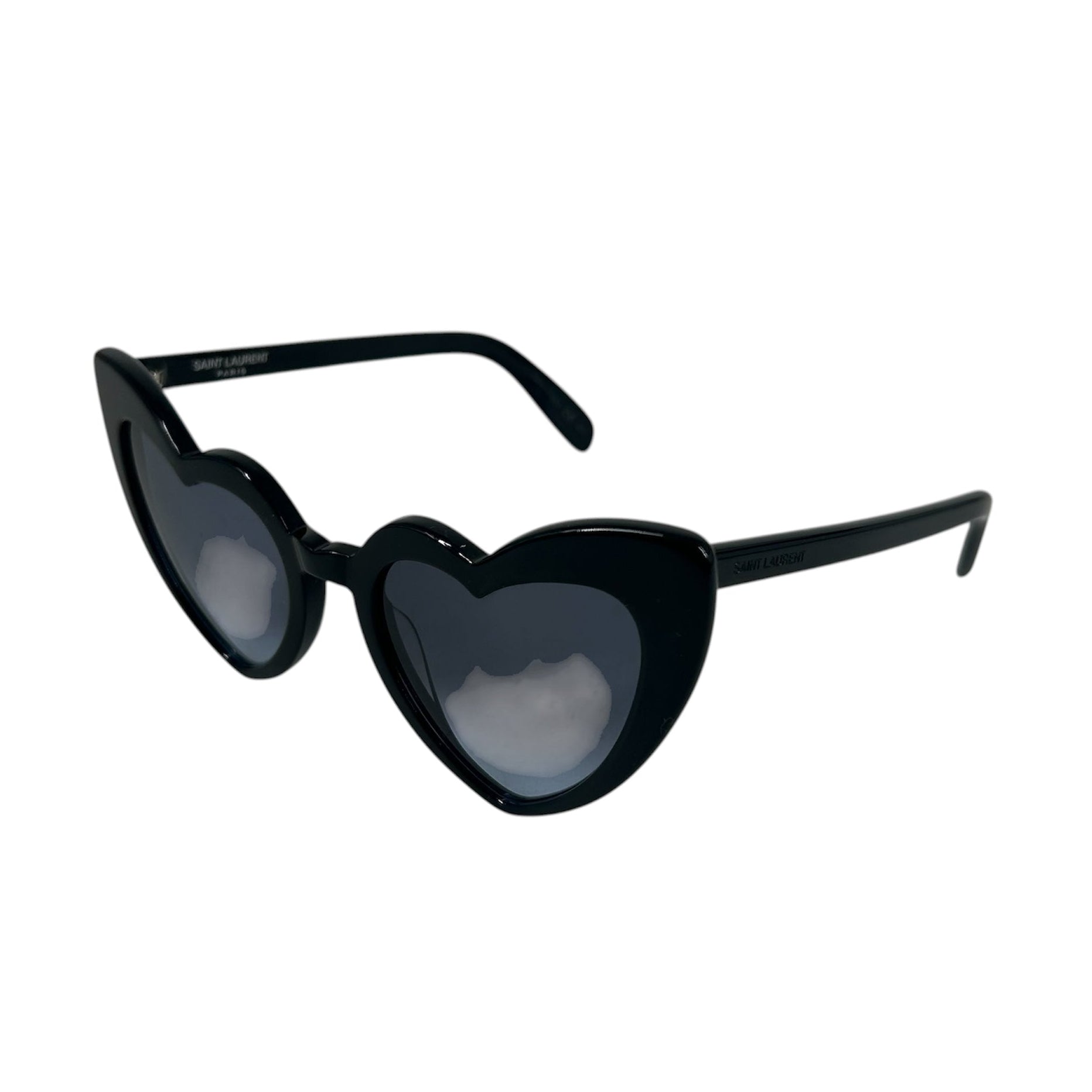 SAINT LAURENT/Sunglasses/Plastic/BLK/heart shaped view 2