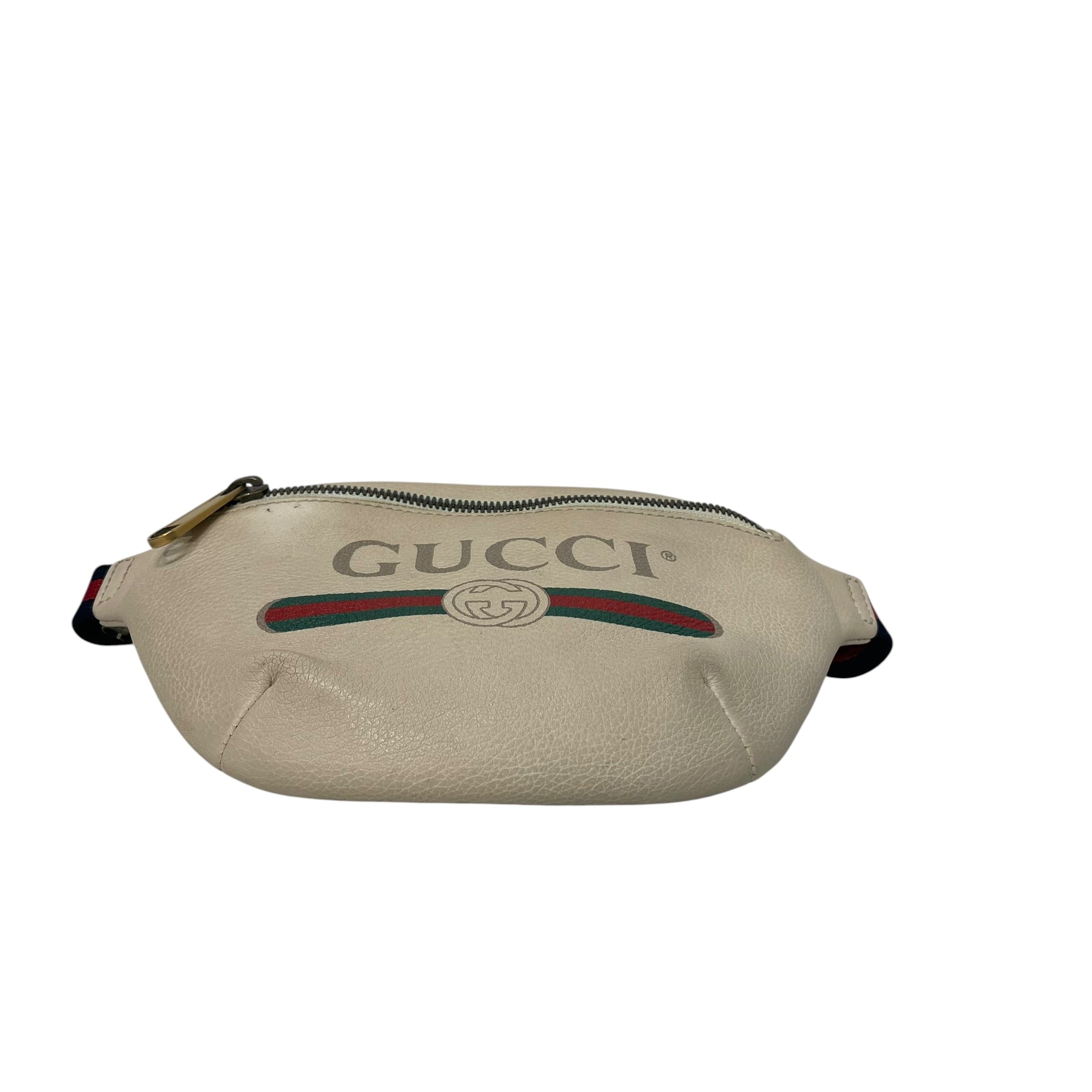 GUCCI/Cross Body Bag/Leather/CRM/SMALL BELT BAG view 3