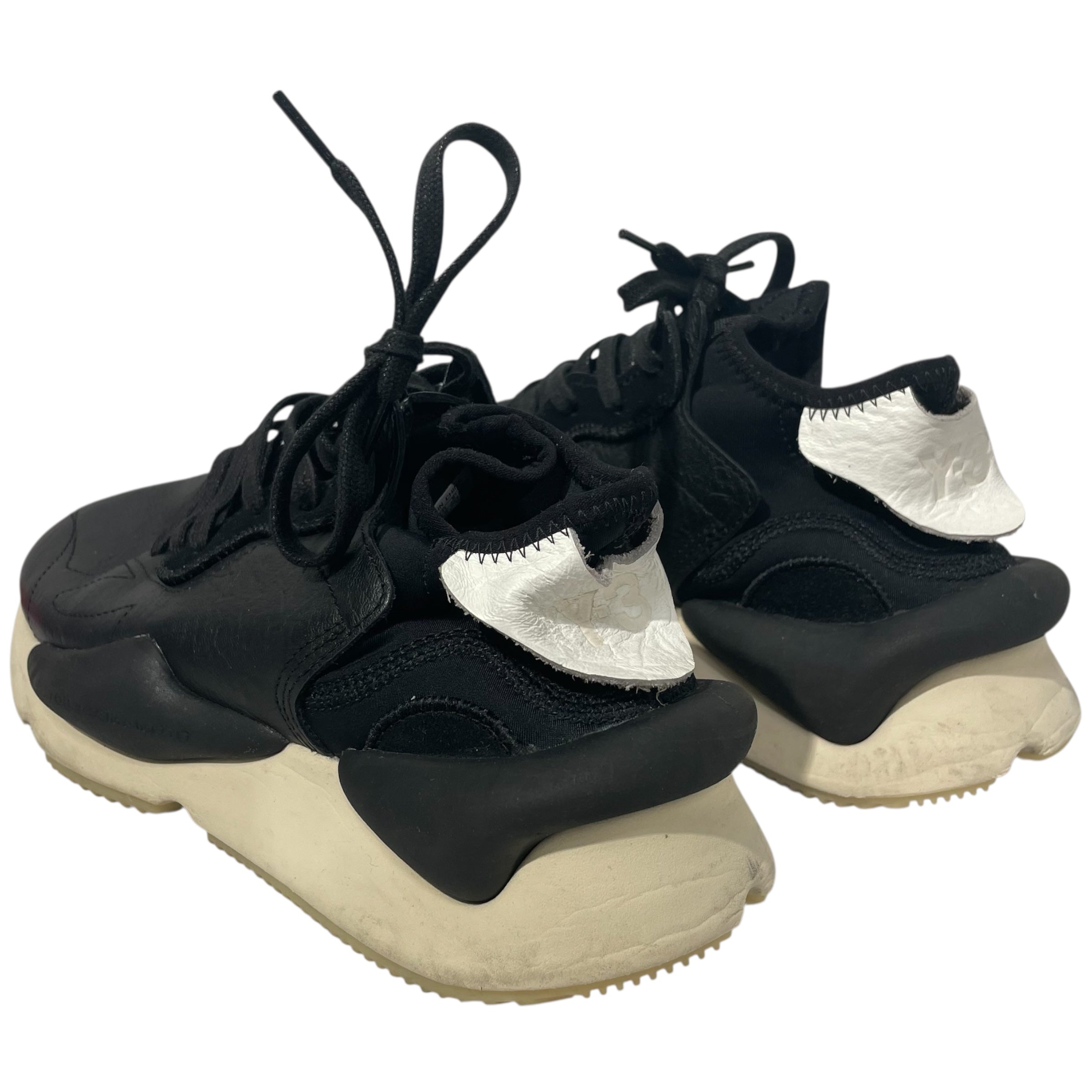Y-3/Low-Sneakers/US 8.5/Leather/BLK/12892961 view 2