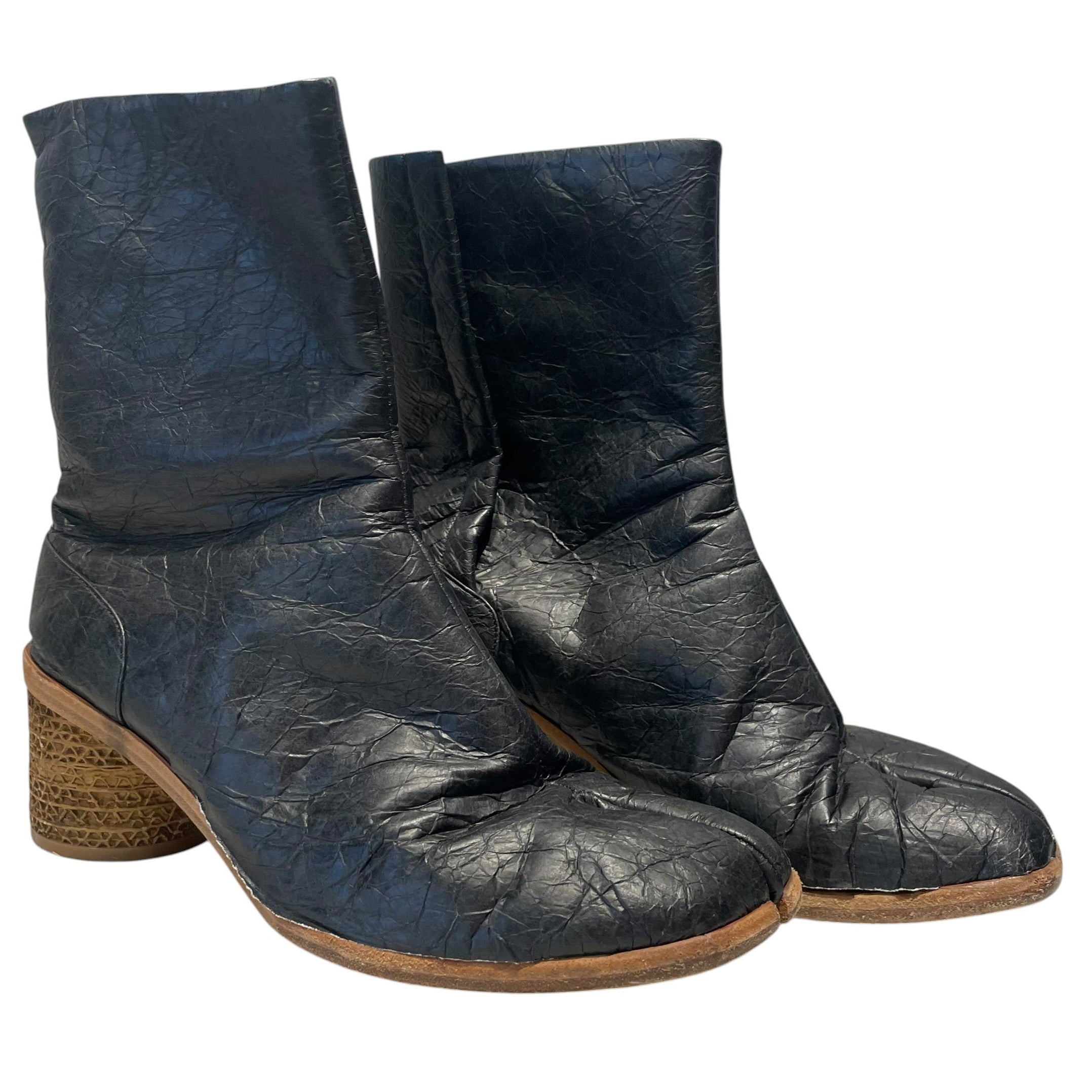 Maison Margiela/Boots/EU 42/Leather/BLK/paper effect split toe view 1