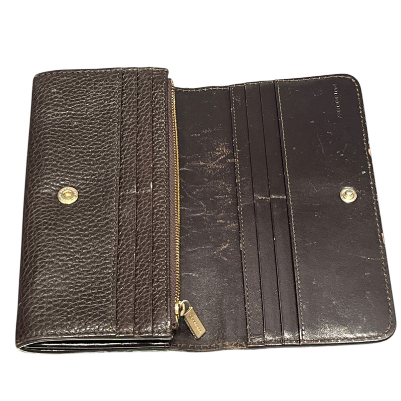 BURBERRY/Long Wallet/Leather/BRW/SAFFIANO LEATHER