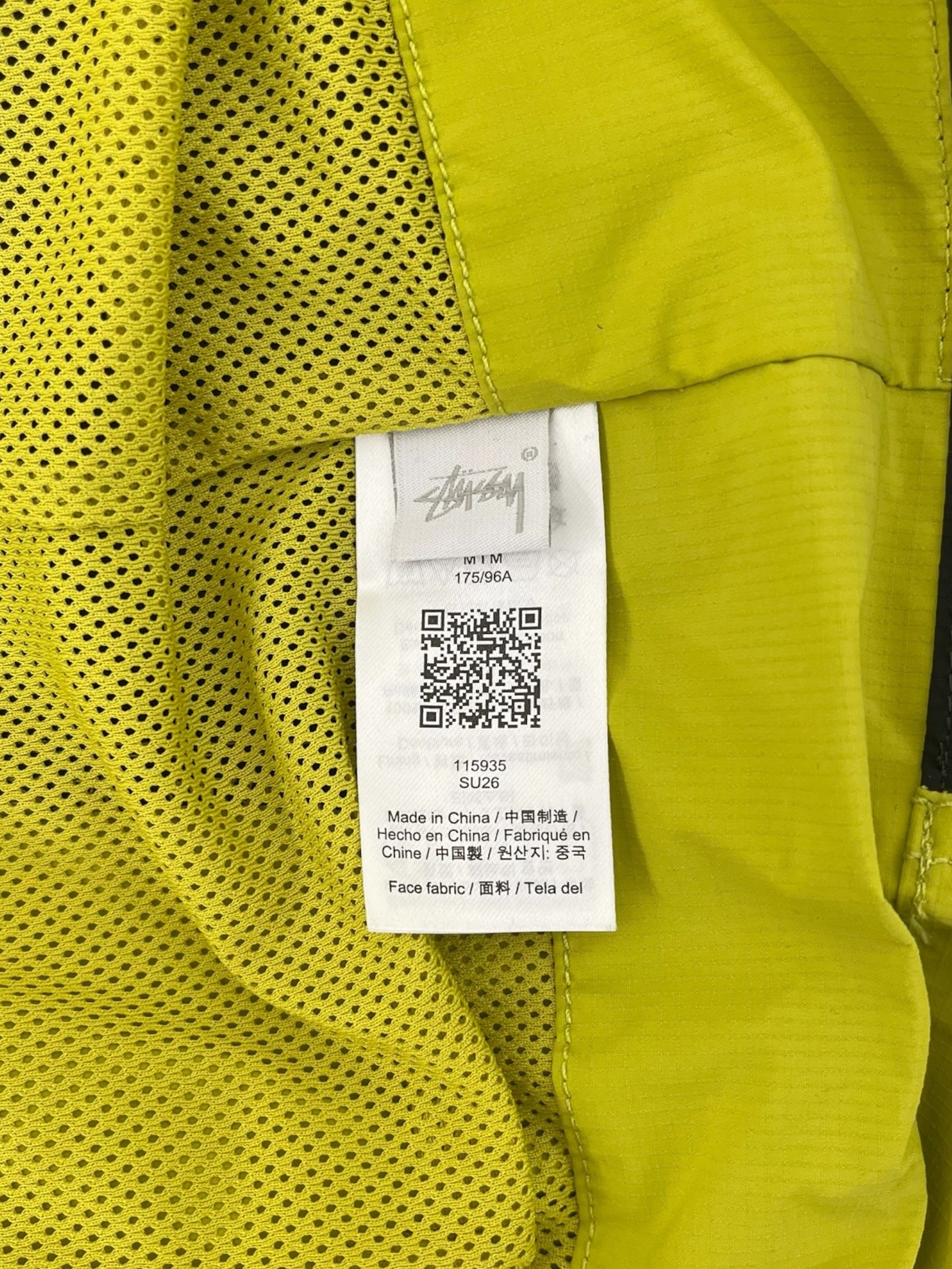 STUSSY/Windbreaker/M/Polyester/GRN/STUSSY MX JKT LIME WINDBREAKER view 4