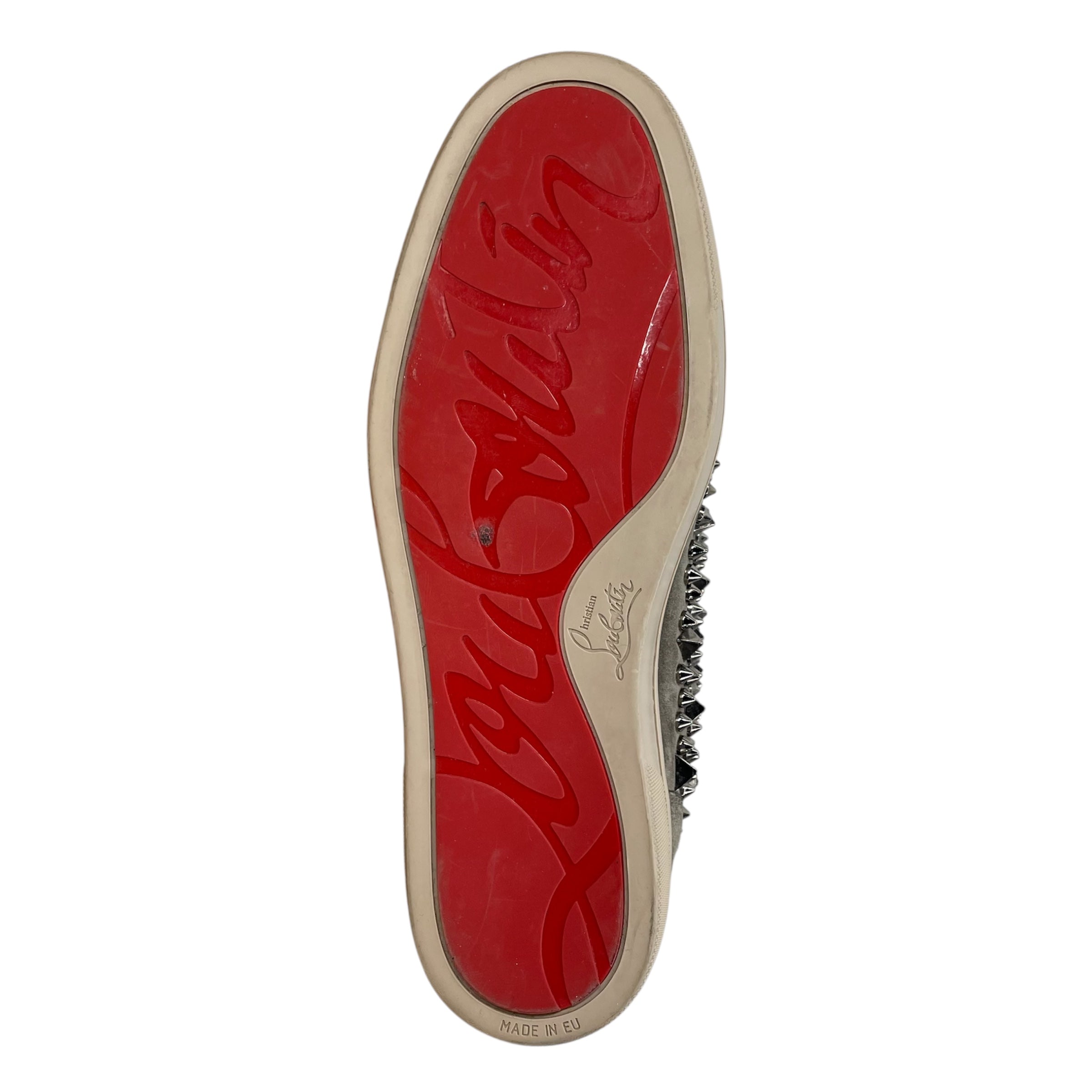 Christian Louboutin/Hi-Sneakers/EU 41/Suede/GRY/SIVER SPIKE ERS view 5