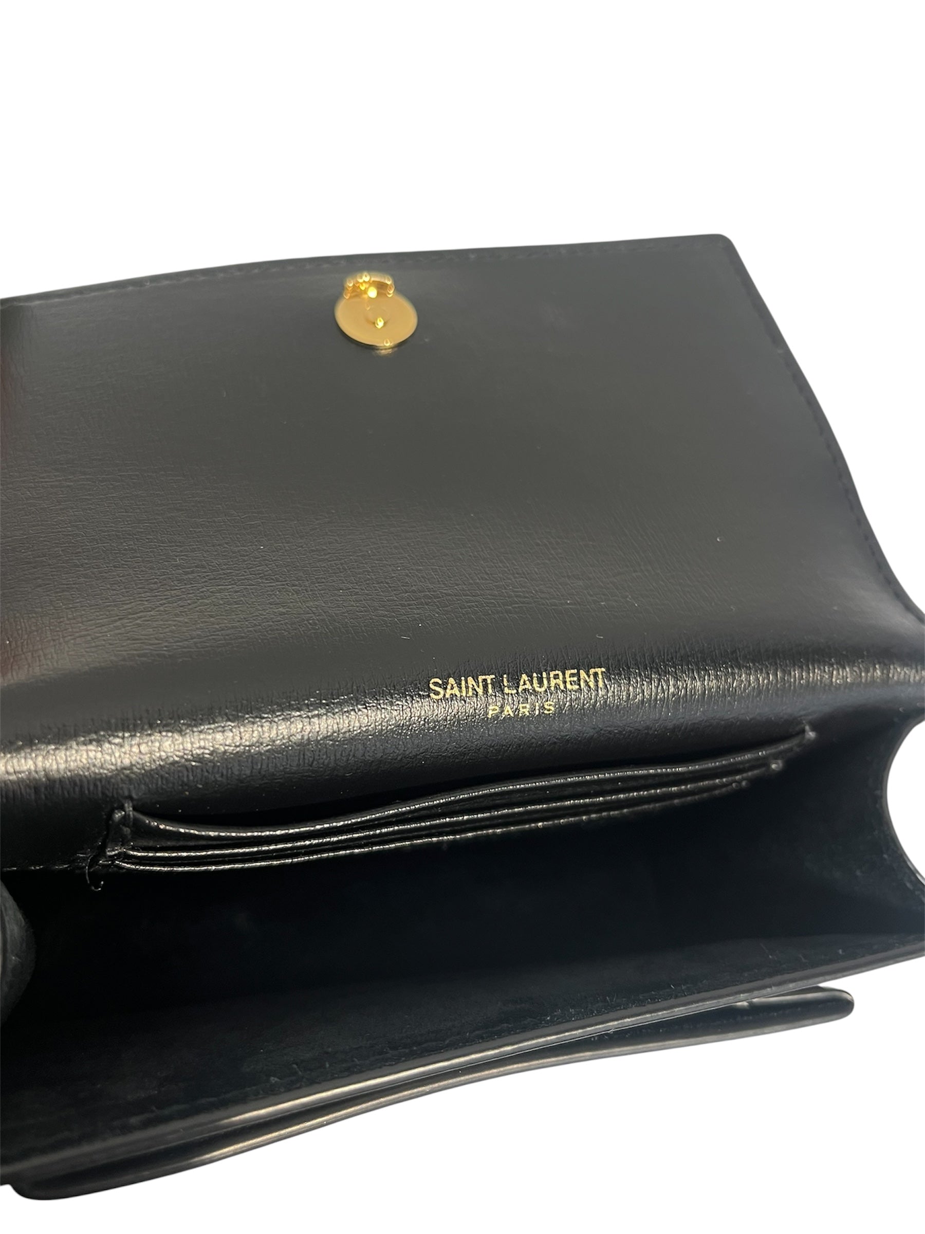 YVES SAINT LAURENT/Bag/Leather/BLK/WALLET ON CHAIN-GLD HRDWR view 7