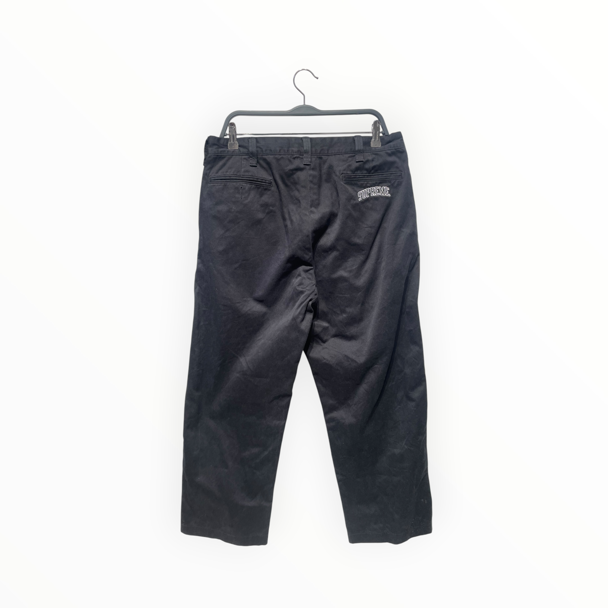 Supreme/Cargo Pants/M/Cotton/BLK/LOGO PATCH ON BACK POCKET view 2