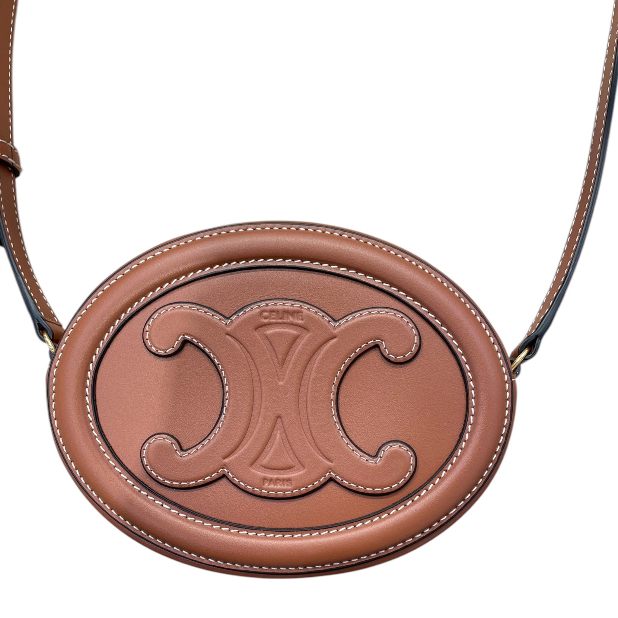 CELINE/Cross Body Bag/S/Leather/BRW/Round Cross body view 4