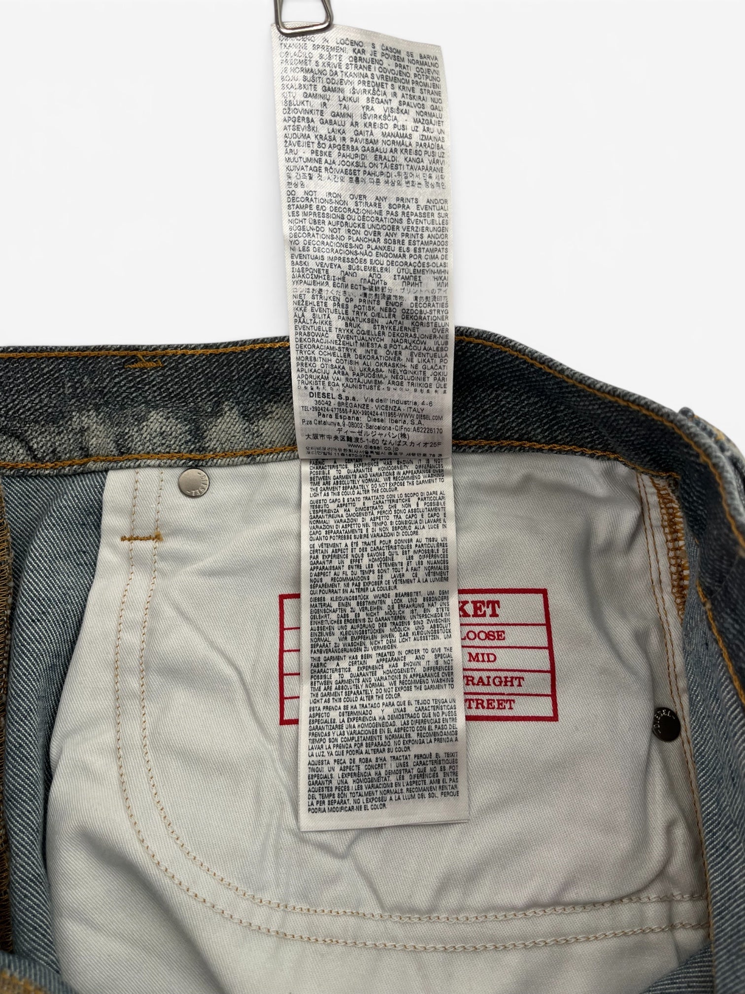 DIESEL/Straight Pants/30/Denim/IDG/Distressed/All Over Print/RN93243 view 5