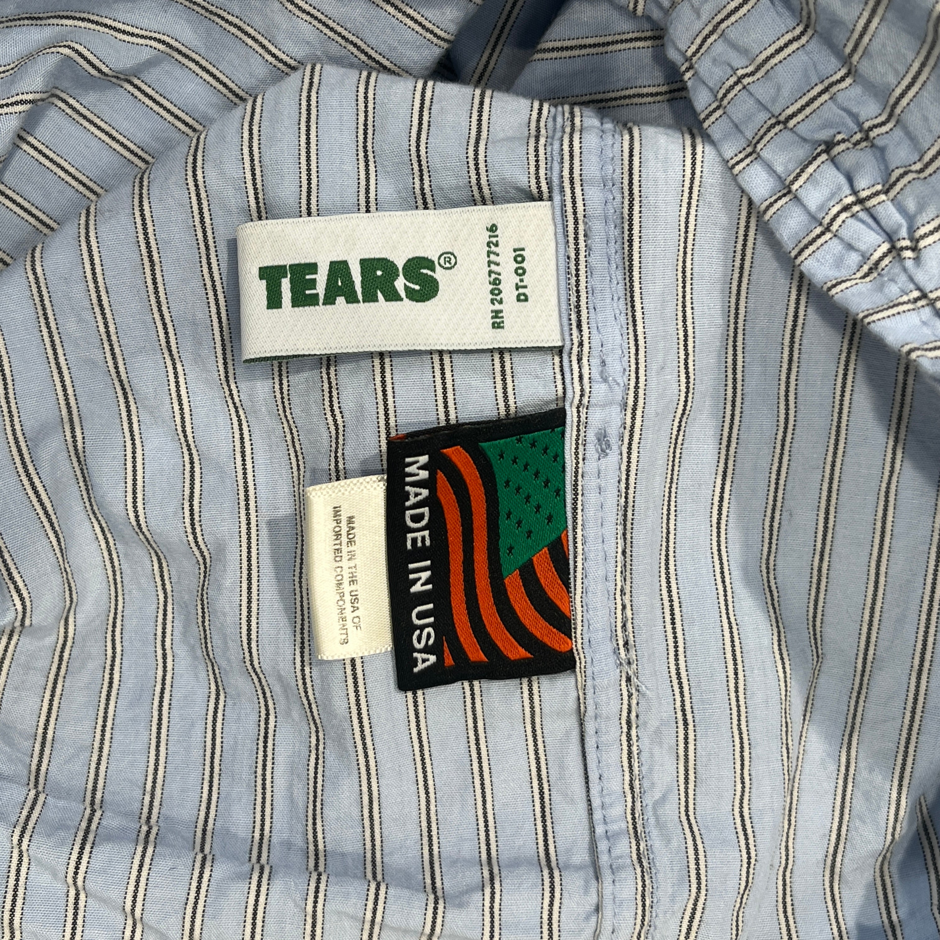 DENIM TEARS/Flannel Shirt/M/Cotton/NVY/Plaid/Dt Festival Button up view 4