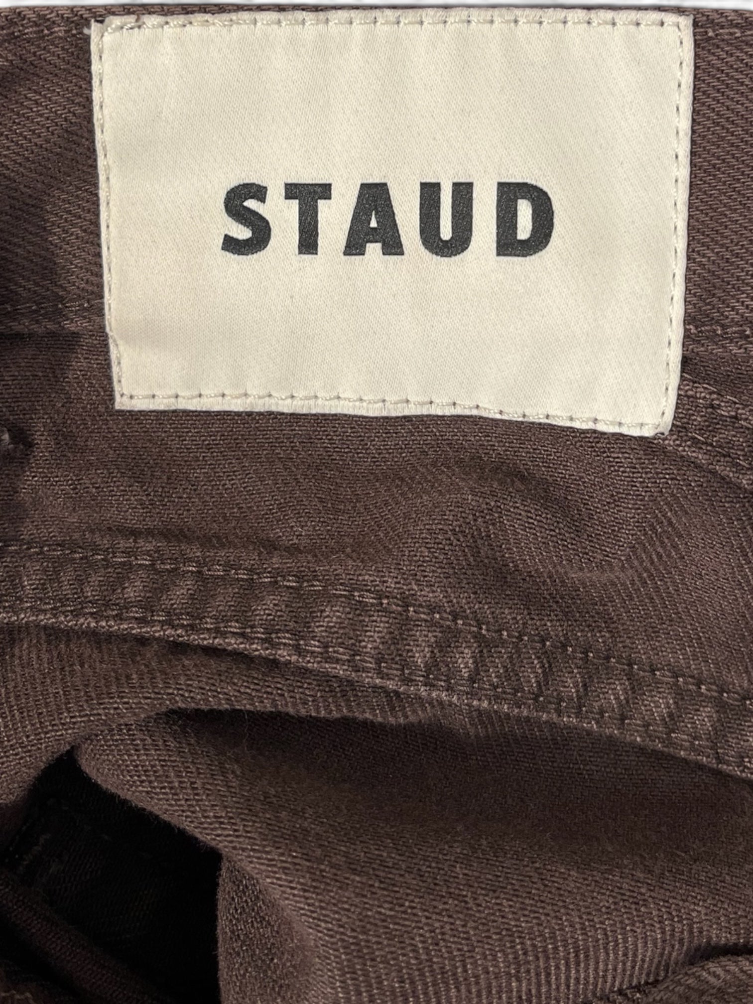 STAUD/Wide Leg Pants/27/Cotton/BRW/ view 3