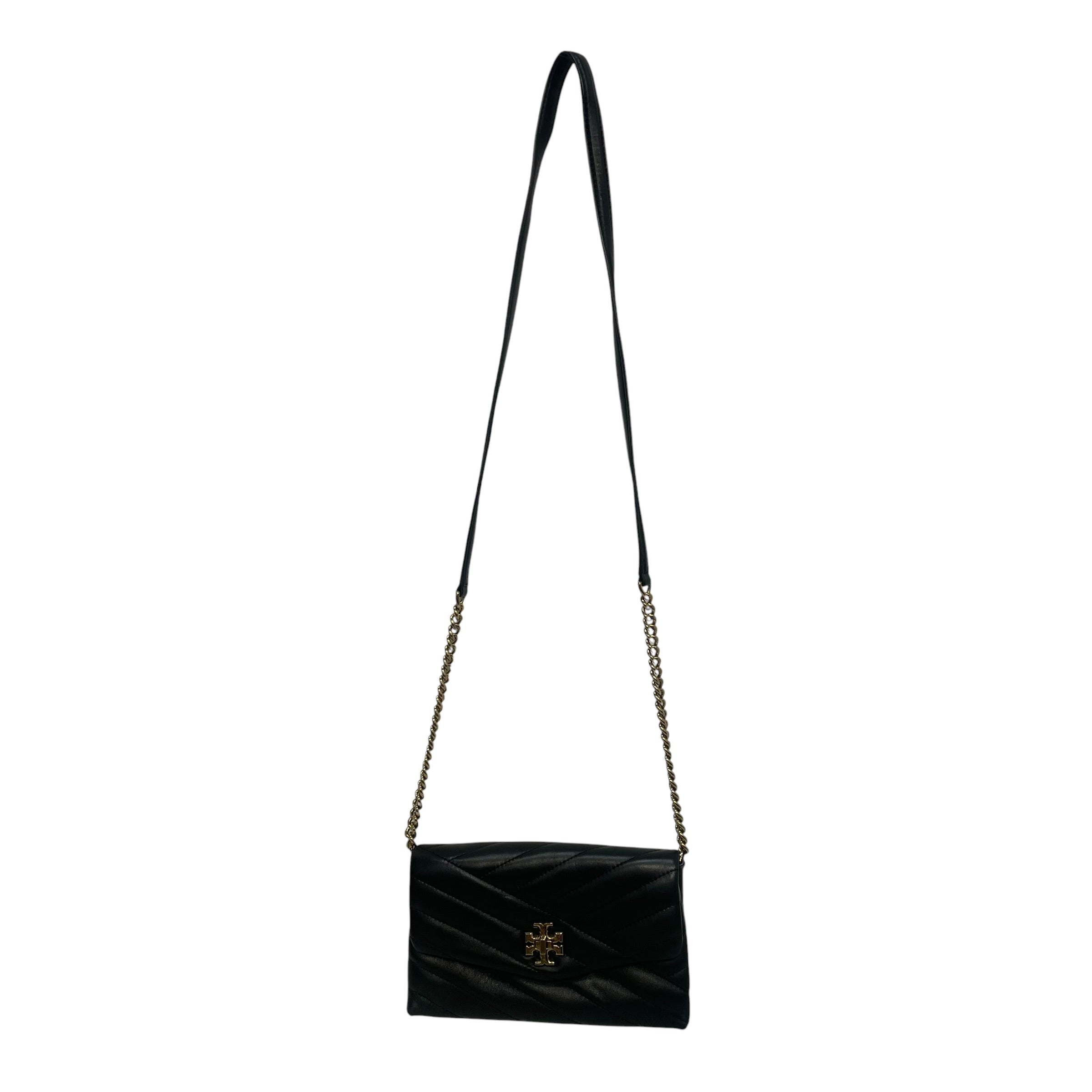 TORY BURCH/Cross Body Bag/Leather/BLK/kira chevron view 1